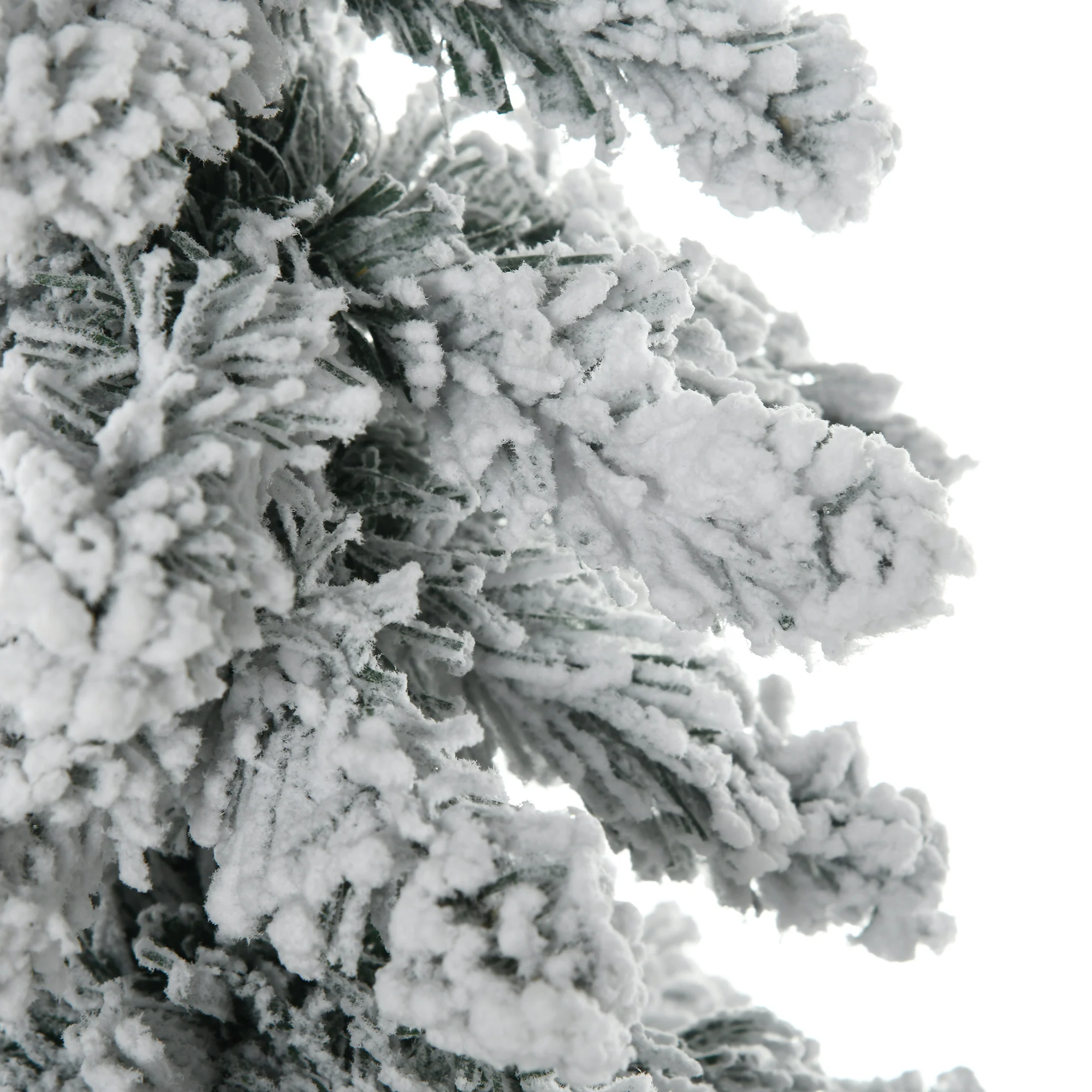 Arbre de Noël artificiel 135 cm sapin de Noël avec support en acier 253 branches enneigées socle pliable vert - Image 10