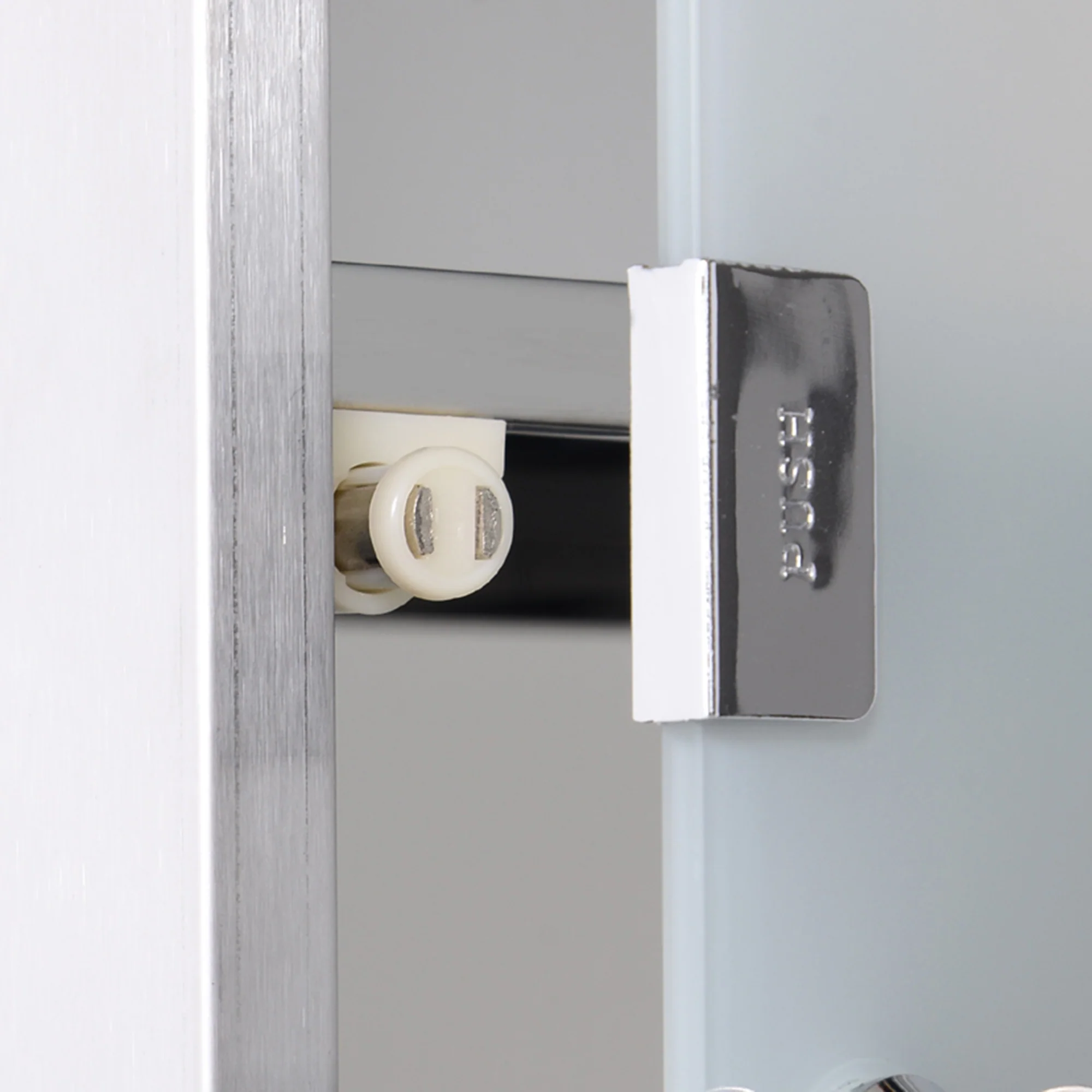 Armoire à Pharmacie 2 étagères 3 Niveaux verrouillable Porte Verre trempé dépoli Logo Croix 25L x 12l x 48H cm Acier INOX - Image 10