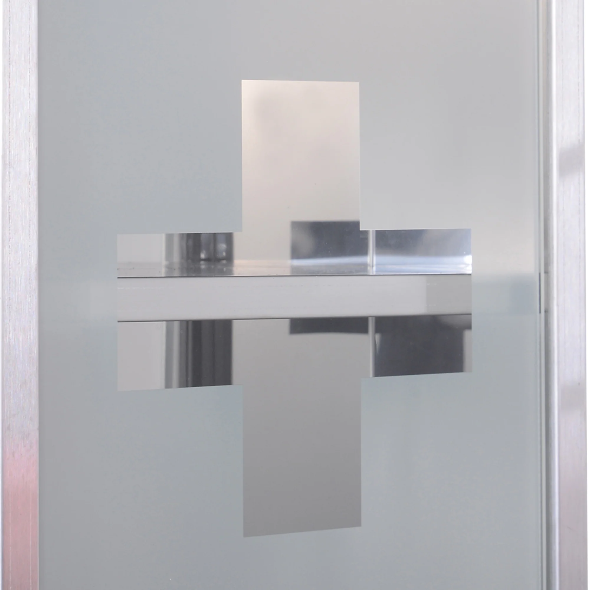 Armoire à Pharmacie 2 étagères 3 Niveaux verrouillable Porte Verre trempé dépoli Logo Croix 25L x 12l x 48H cm Acier INOX - Image 9