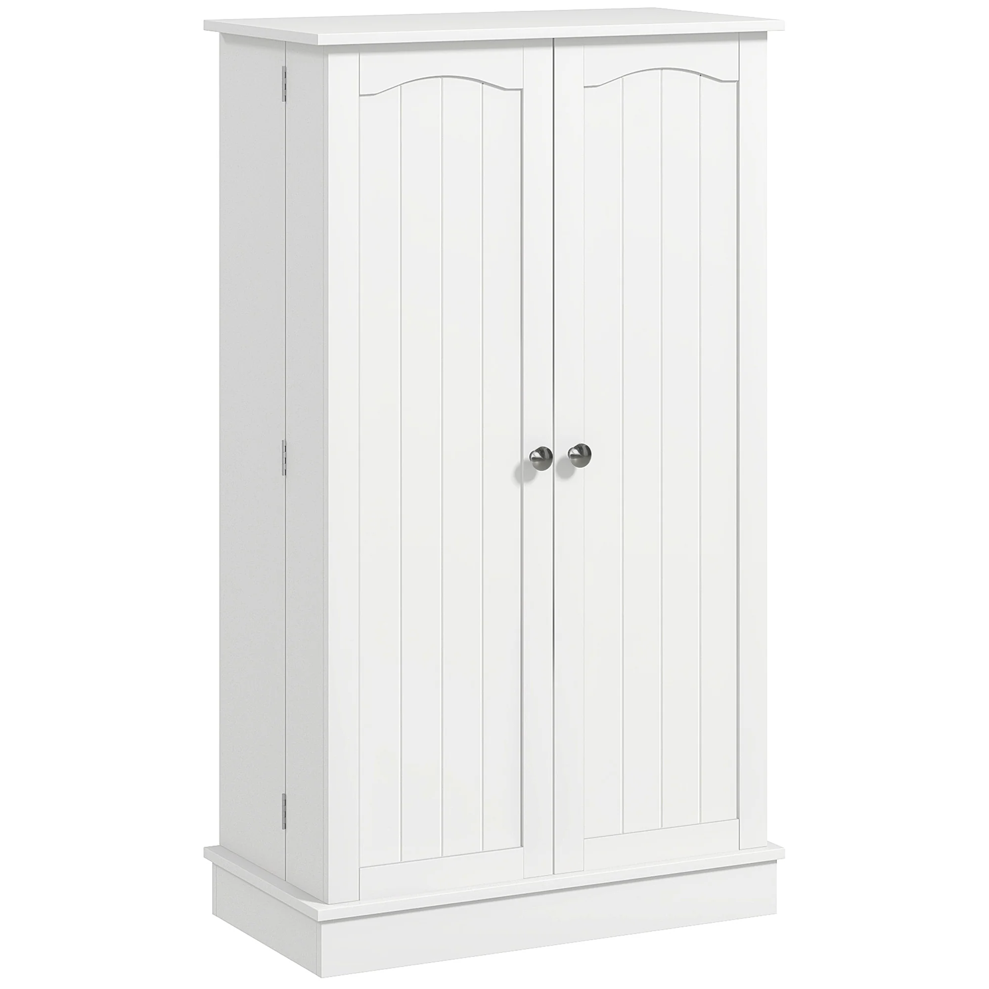Armoire de cuisine buffet cuisine vaisselier meuble de rangement moderne avec placards, étagère réglable et 12 porte-épices, garde-manger pour salle à manger, salon, 60 x 30 x 104 cm, blanc