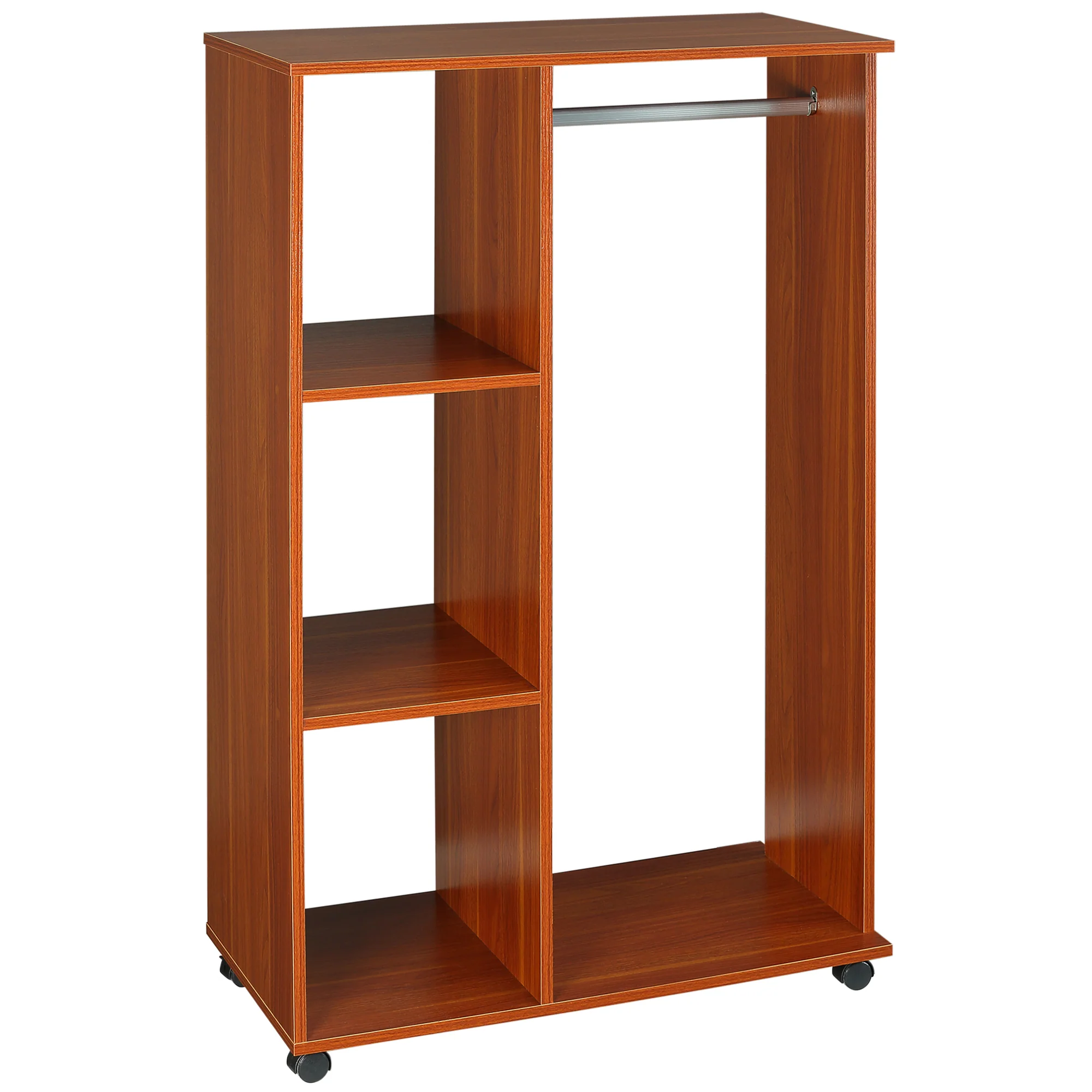 Armoire penderie Armoire de Rangement Mobile Panneaux de Particules Coloris Noyer - Image 11