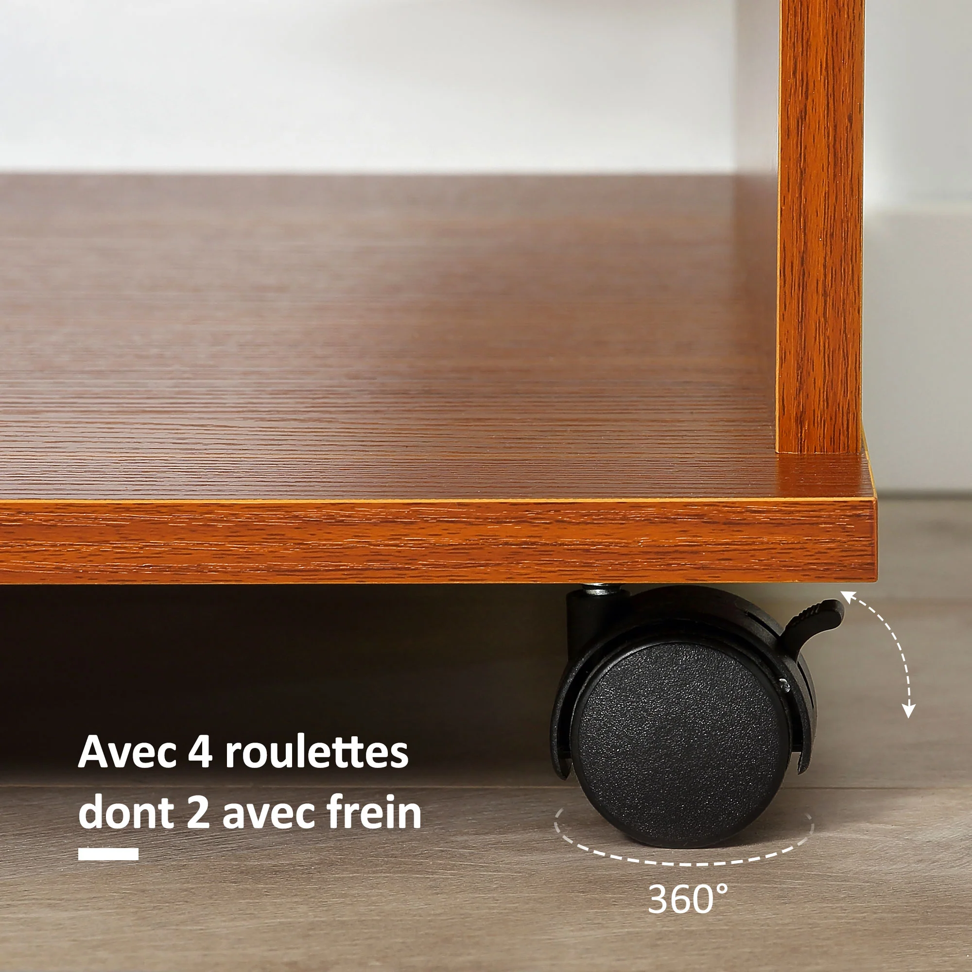 Armoire penderie Armoire de Rangement Mobile Panneaux de Particules Coloris Noyer - Image 6