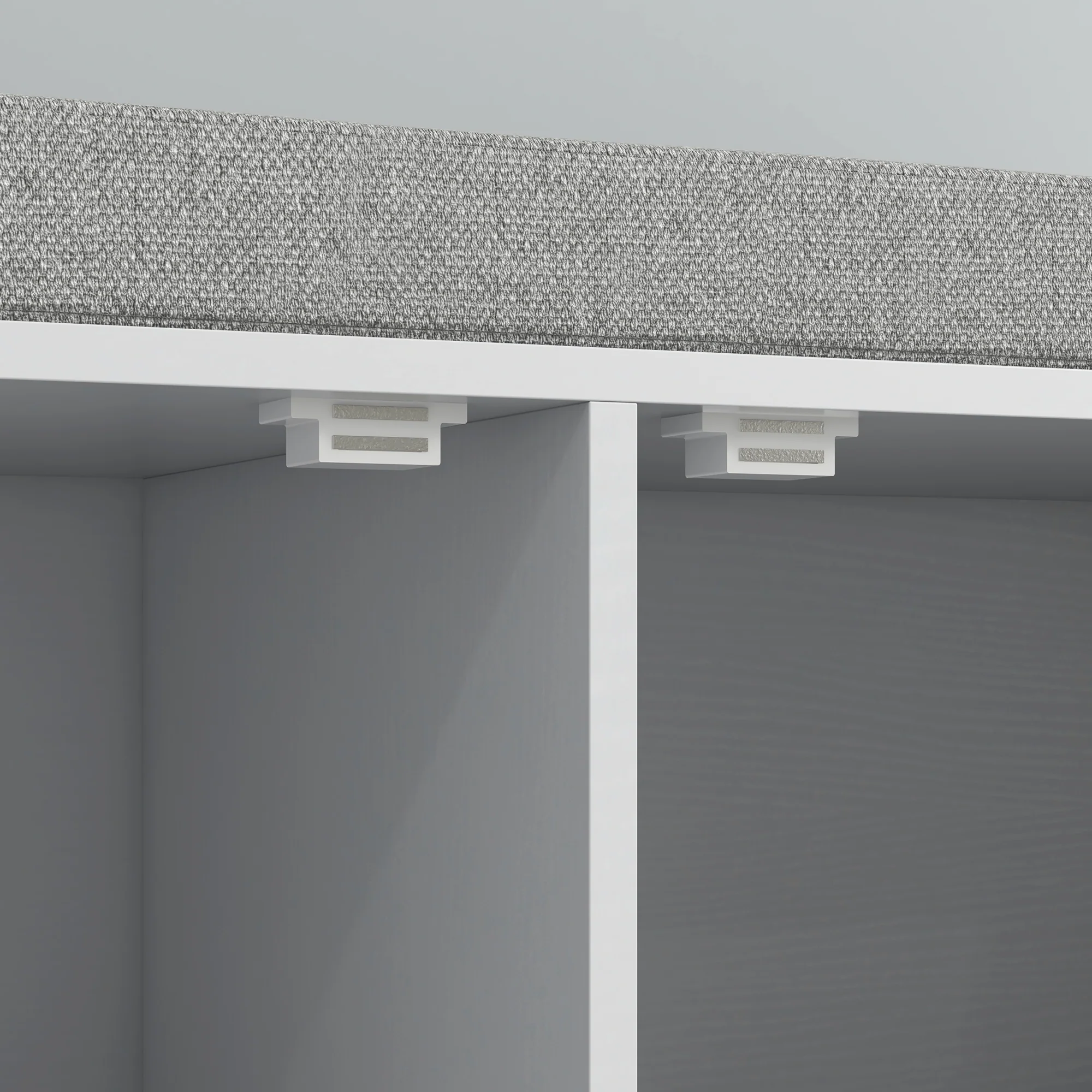 Banc à chaussures meuble à chaussures, 2 placards, meuble d'entrée avec coussin rembourrée, pour couloir, entrée, chambre, 84l x 35P x 50H cm, blanc - Image 10