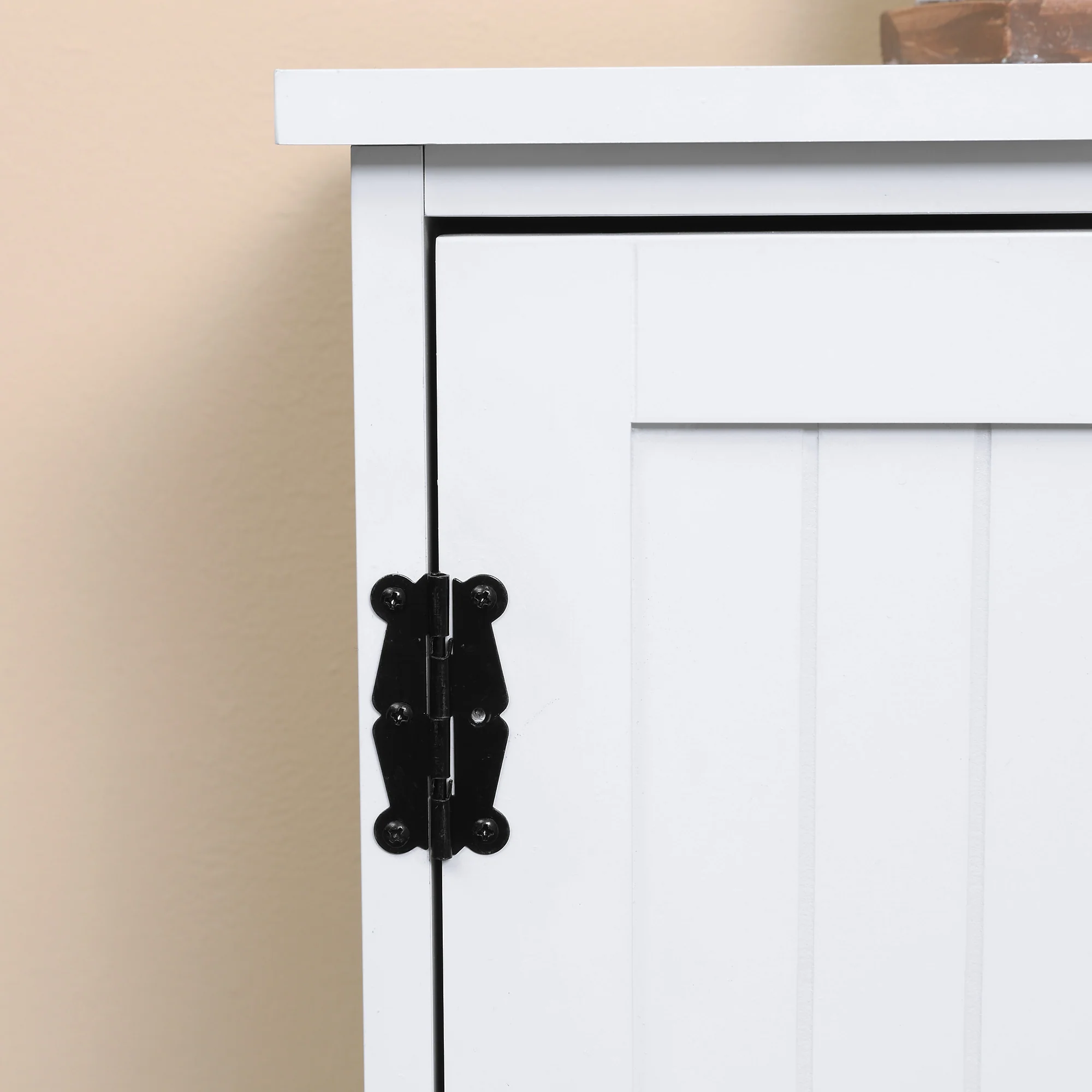 Buffet de cuisine armoire de cuisine contemporaine multi-rangements 2 placards 3 étagères MDF panneaux particules blanc - Image 10