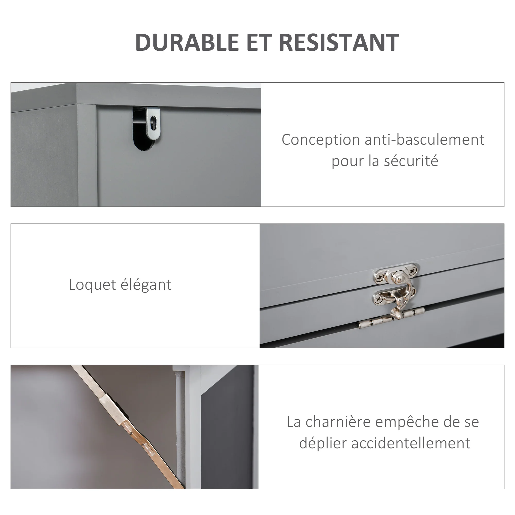 Bureau informatique pliable, bureau avec bibliothèque, poste de travail, tableau noir, 9 compartiments ouverts et étagère réglable, table d'ordinateur pour chambre, 98x51x153cm, gris - Image 5