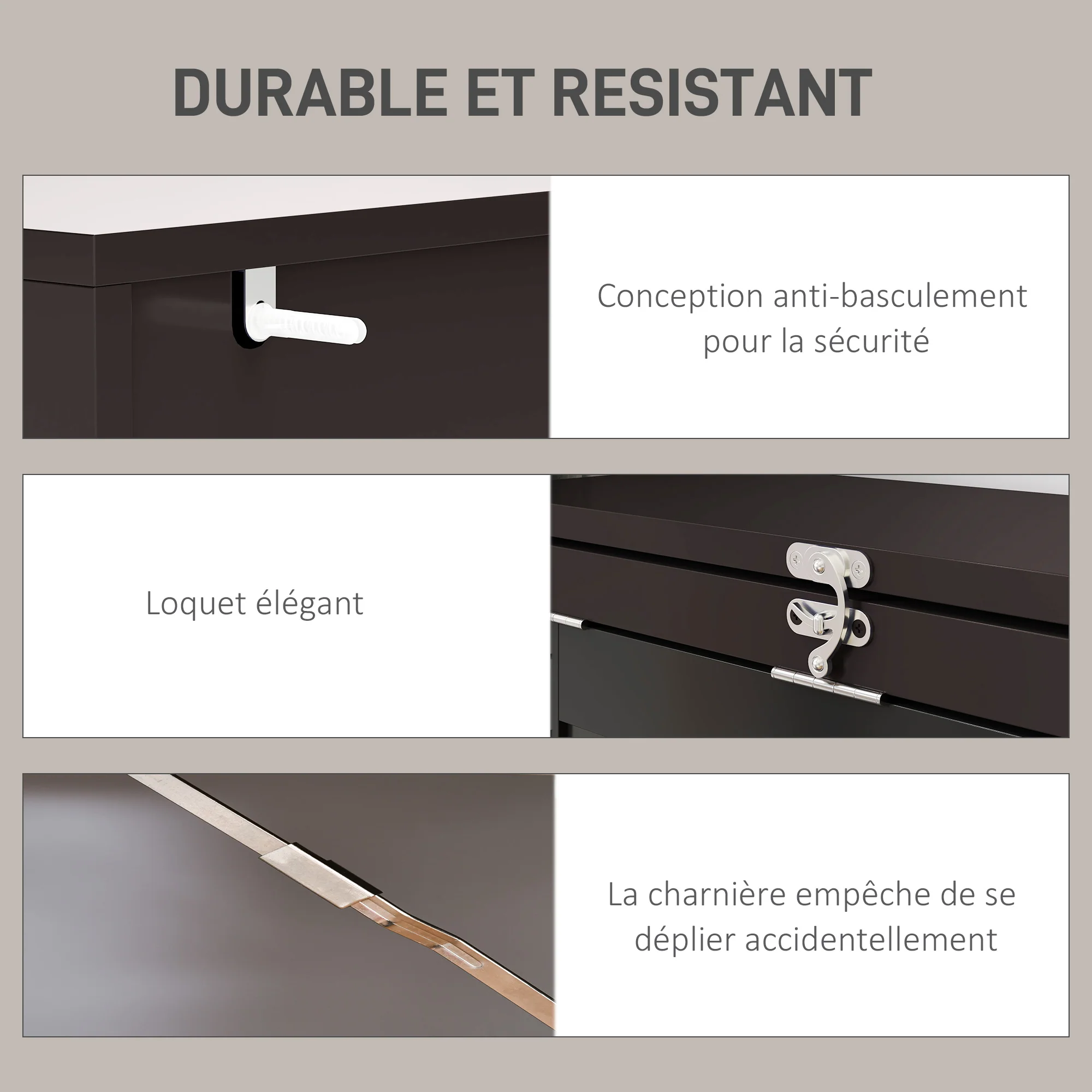 Bureau informatique pliable, bureau avec bibliothèque, poste de travail, tableau noir, 9 compartiments ouverts et étagère réglable, table d'ordinateur pour chambre, 98x51x153cm, marron - Image 5
