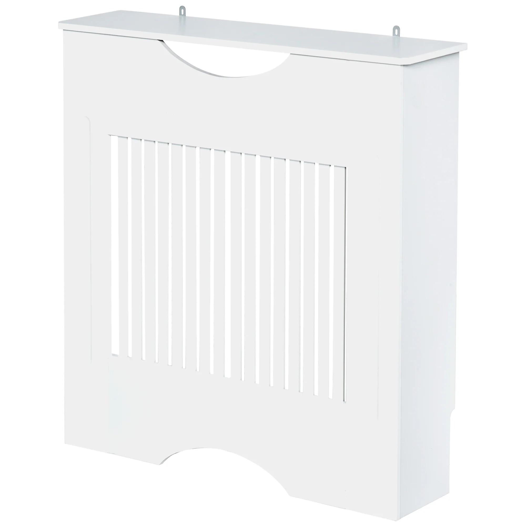 Cache-radiateur à lattes Couvercle de Radiateur en bois Design contemporain pour Salon Salle de Séjour Chambre 78 x 19 x 82 cm Blanc - Image 11