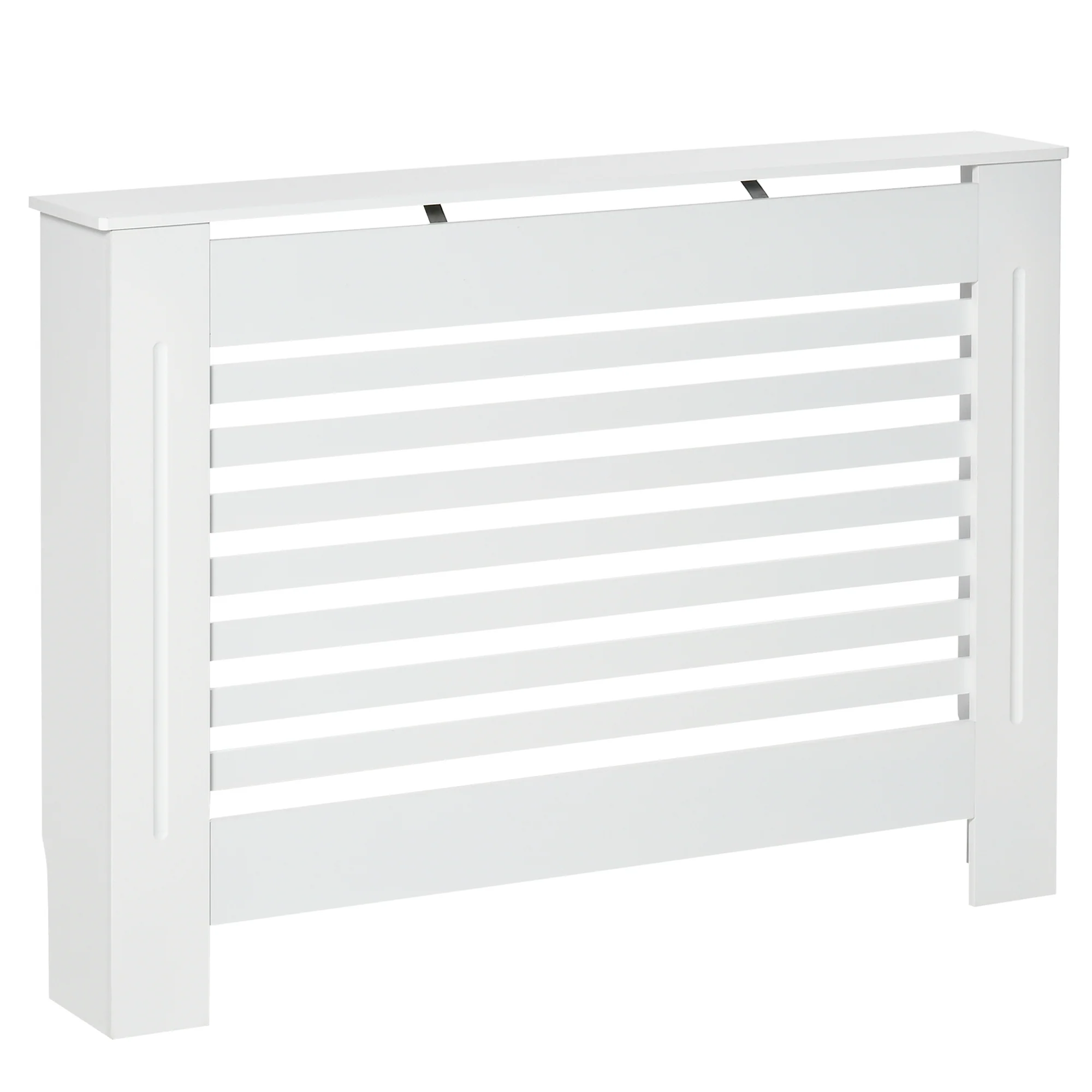 Cache-radiateur couverture radiateur Design à Lattes Panneau Cabinet dim. 112L x 19l x 81H cm MDF Blanc - Image 11
