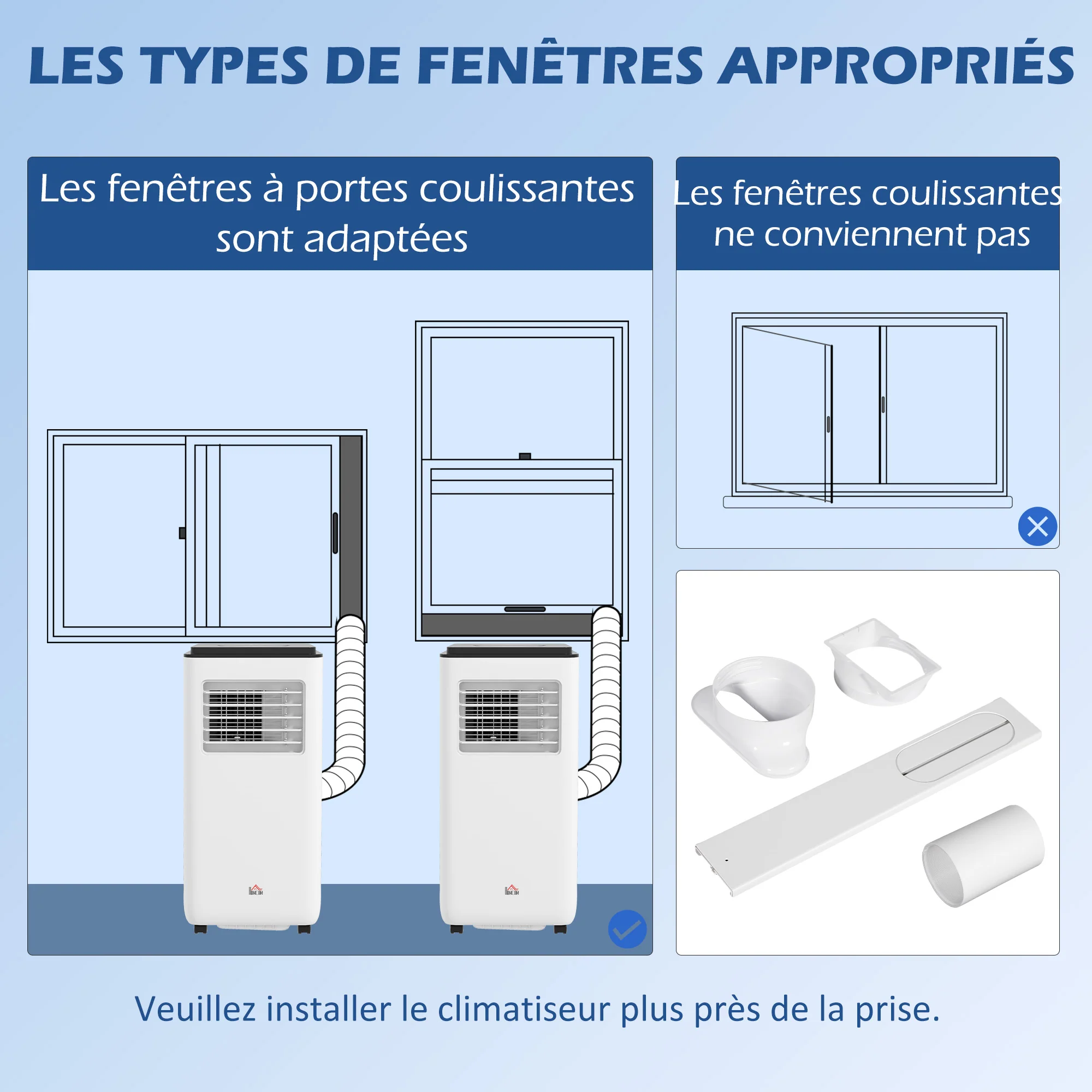 Climatiseur mobile 7000BTU 2kW, climatiseur portable 5 en 1 refroidissement, déshumidificateur, ventilateur, auto, mode nuit, télécommande, 2 vitesses, minuteur 24H, écran LED, 25m², classe A - Image 10