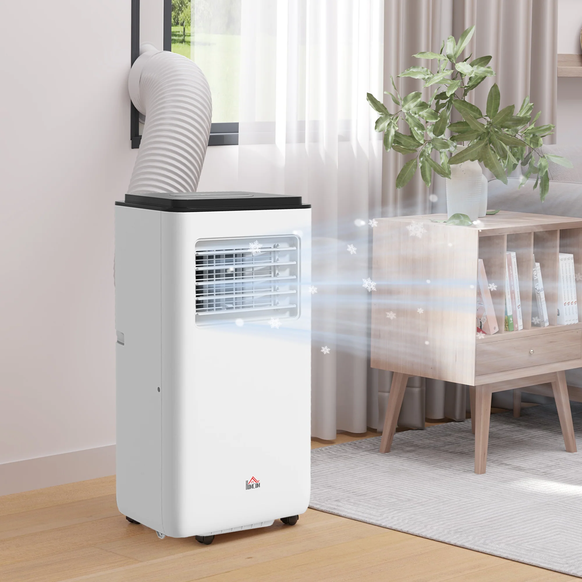 Climatiseur mobile 7000BTU 2kW, climatiseur portable 5 en 1 refroidissement, déshumidificateur, ventilateur, auto, mode nuit, télécommande, 2 vitesses, minuteur 24H, écran LED, 25m², classe A - Image 11