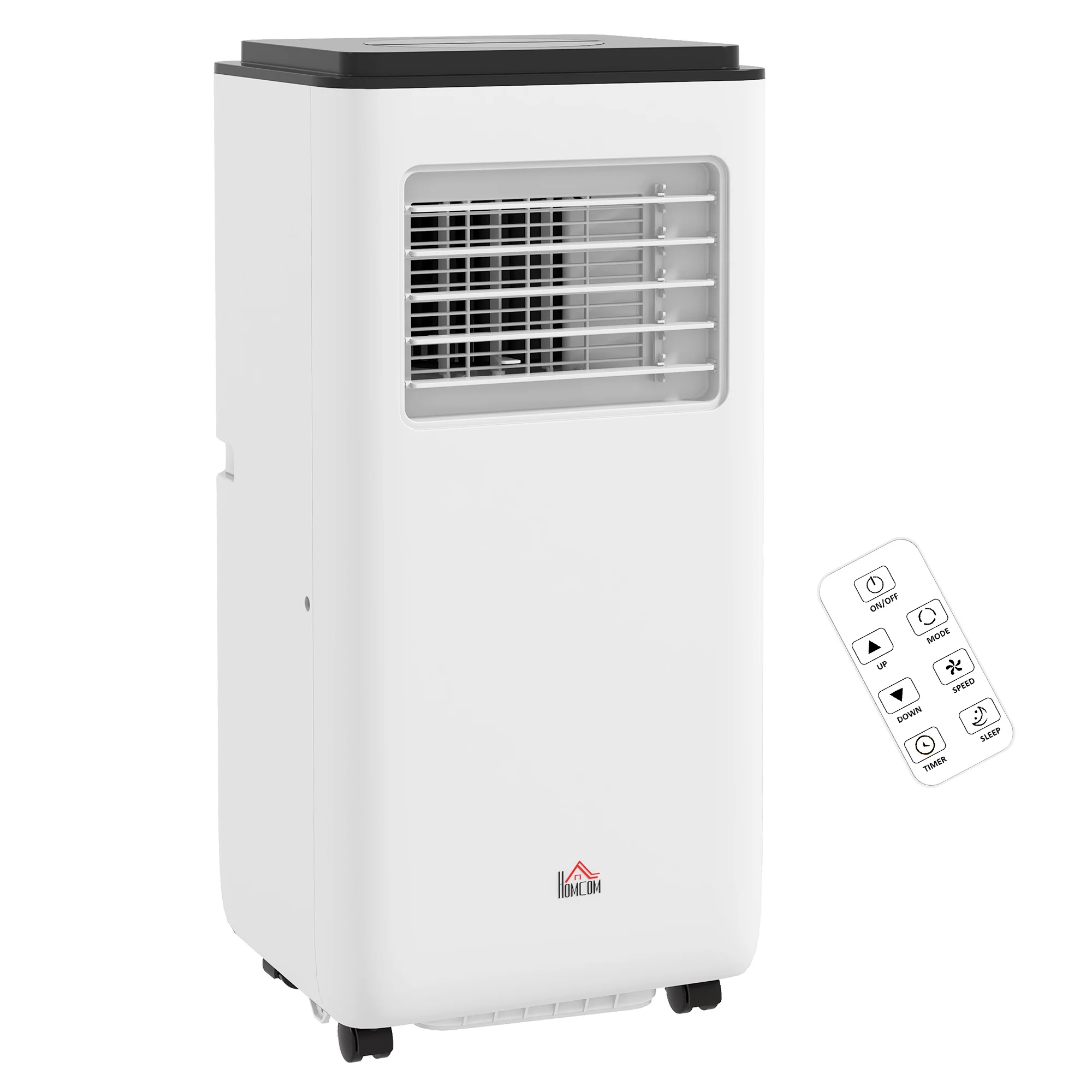 Climatiseur mobile 7000BTU 2kW, climatiseur portable 5 en 1 refroidissement, déshumidificateur, ventilateur, auto, mode nuit, télécommande, 2 vitesses, minuteur 24H, écran LED, 25m², classe A - Image 2