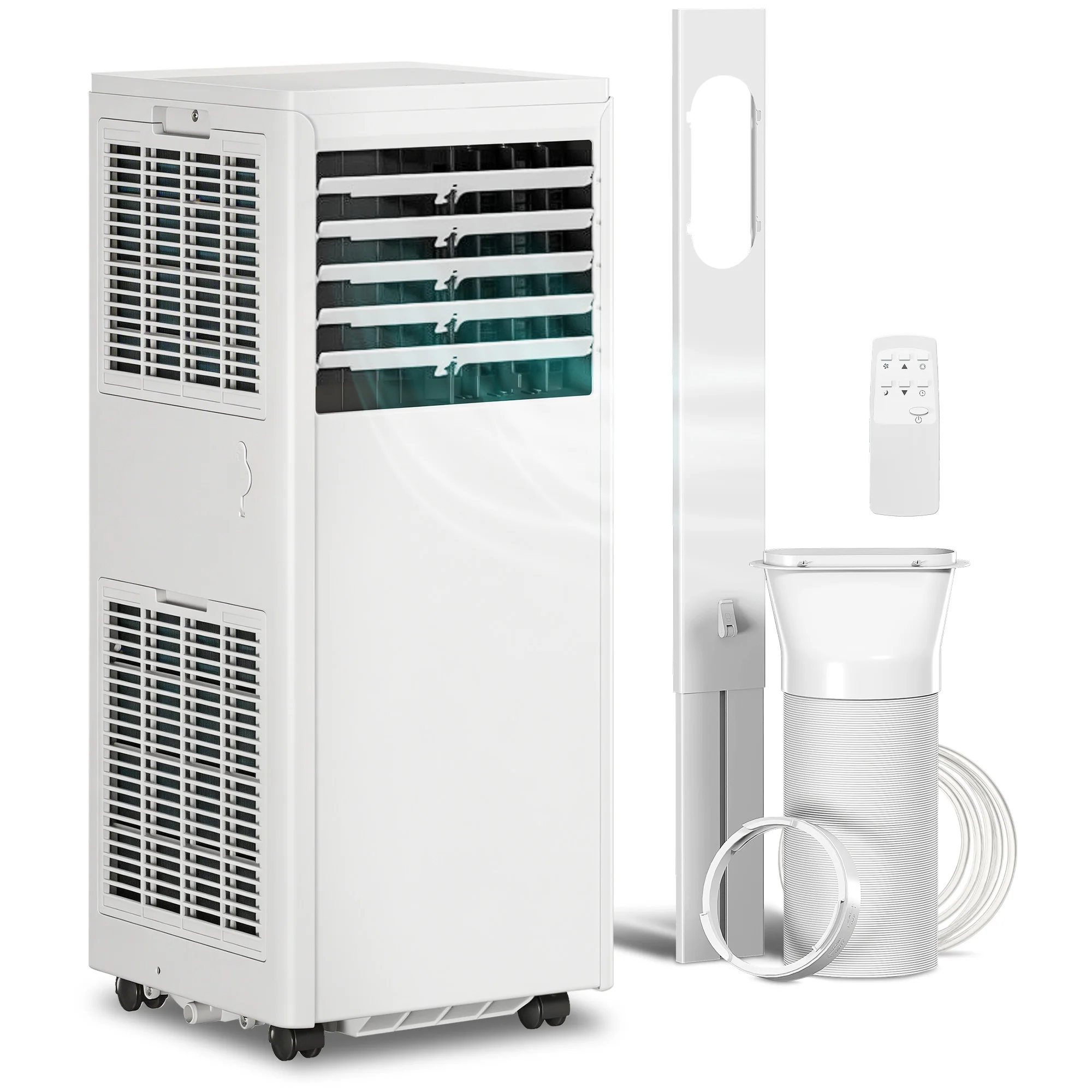 Climatiseur mobile 9000 BTU, climatiseur portable 4 en 1, refroidissement, déshumidificateur, ventilateur, mode nuit, télécommande, minuteur 24H, 2 vitesses, pour pièces 30 m2, classe A - Image 8