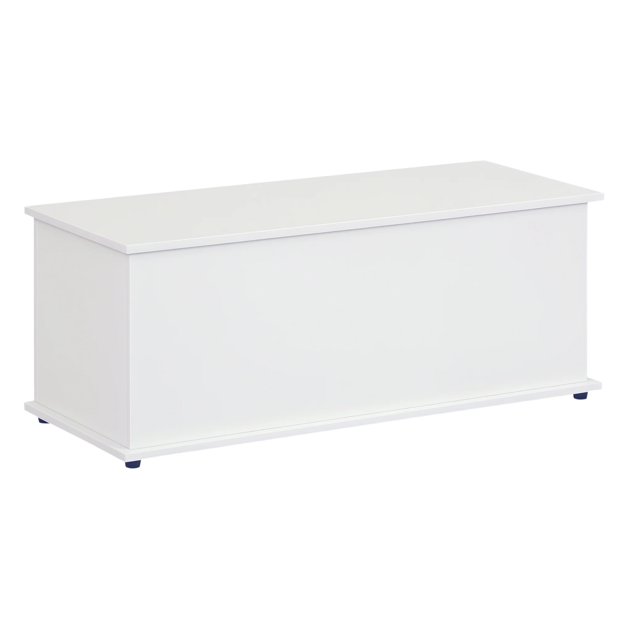 Coffre de rangement, banc de rangement avec couvercle rabattable et charnières de sécurité, banc chaussures, meuble d'entrée, couloir, chambre, salon, 100 x 40 x 40 cm, blanc - Image 11