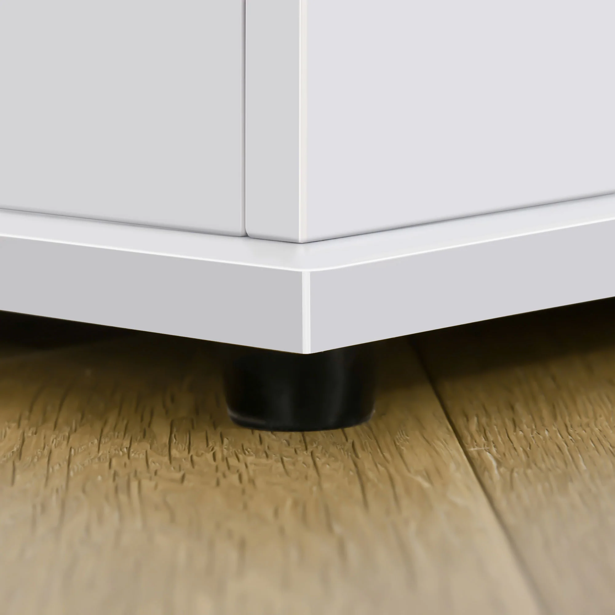 Coffre de rangement, banc de rangement avec couvercle rabattable et charnières de sécurité, banc chaussures, meuble d'entrée, couloir, chambre, salon, 100 x 40 x 40 cm, blanc - Image 9
