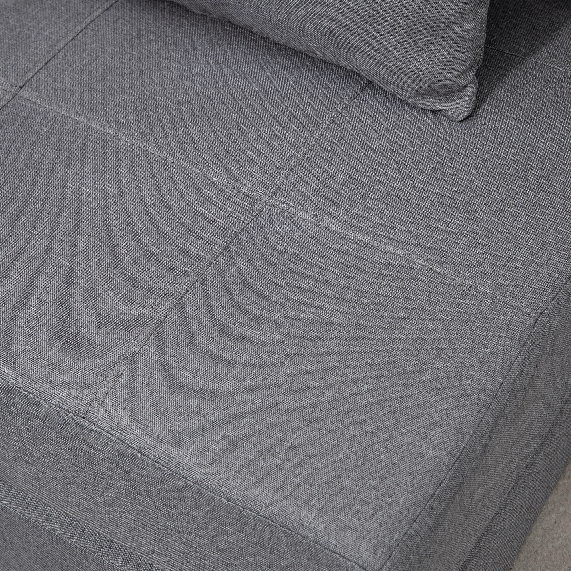 Fauteuil convertible 1 place fauteuil lit chauffeuse 1 place - coussin déhoussable inclus - chaise de sol pour invités, salon, charge 120 kg, gris foncé - Image 10