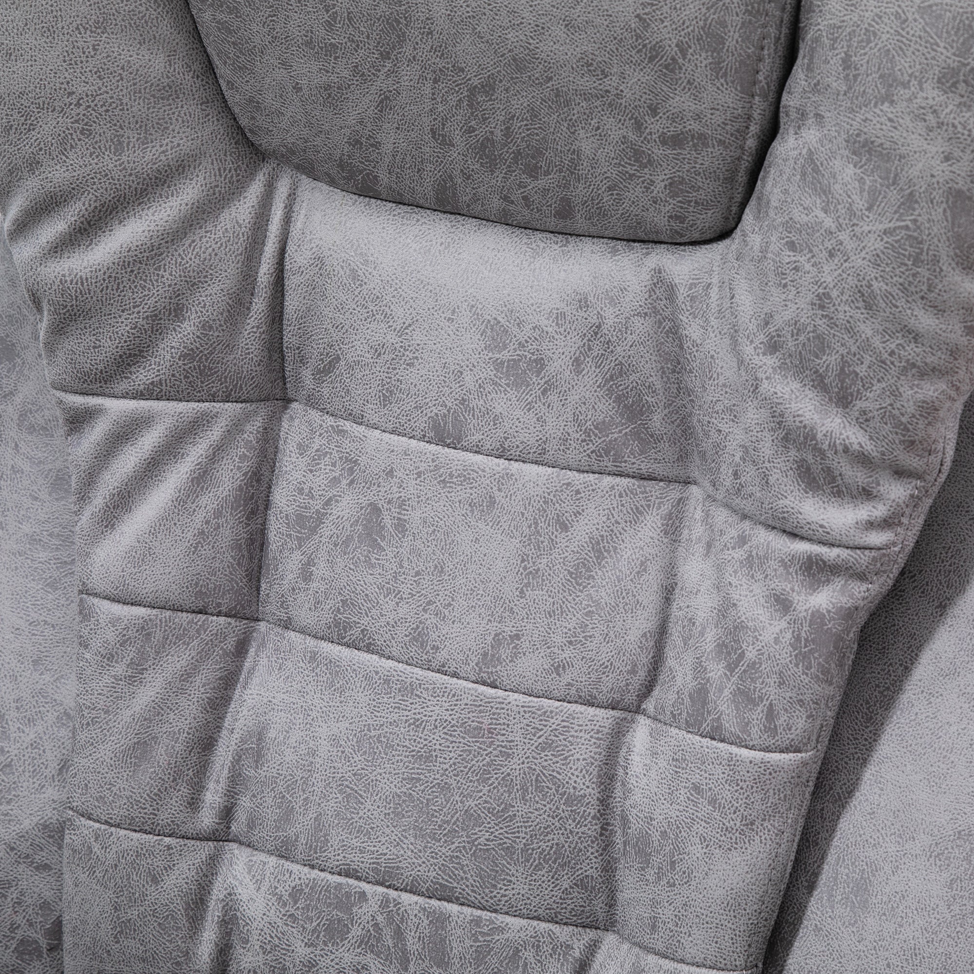 Fauteuil de bureau massant et chauffant, chaise de bureau ergonomique hauteur réglable, dossier inclinable, repose-pieds, télécommande filaire, pivotant 360°, tissu en microfibre, gris - Image 10