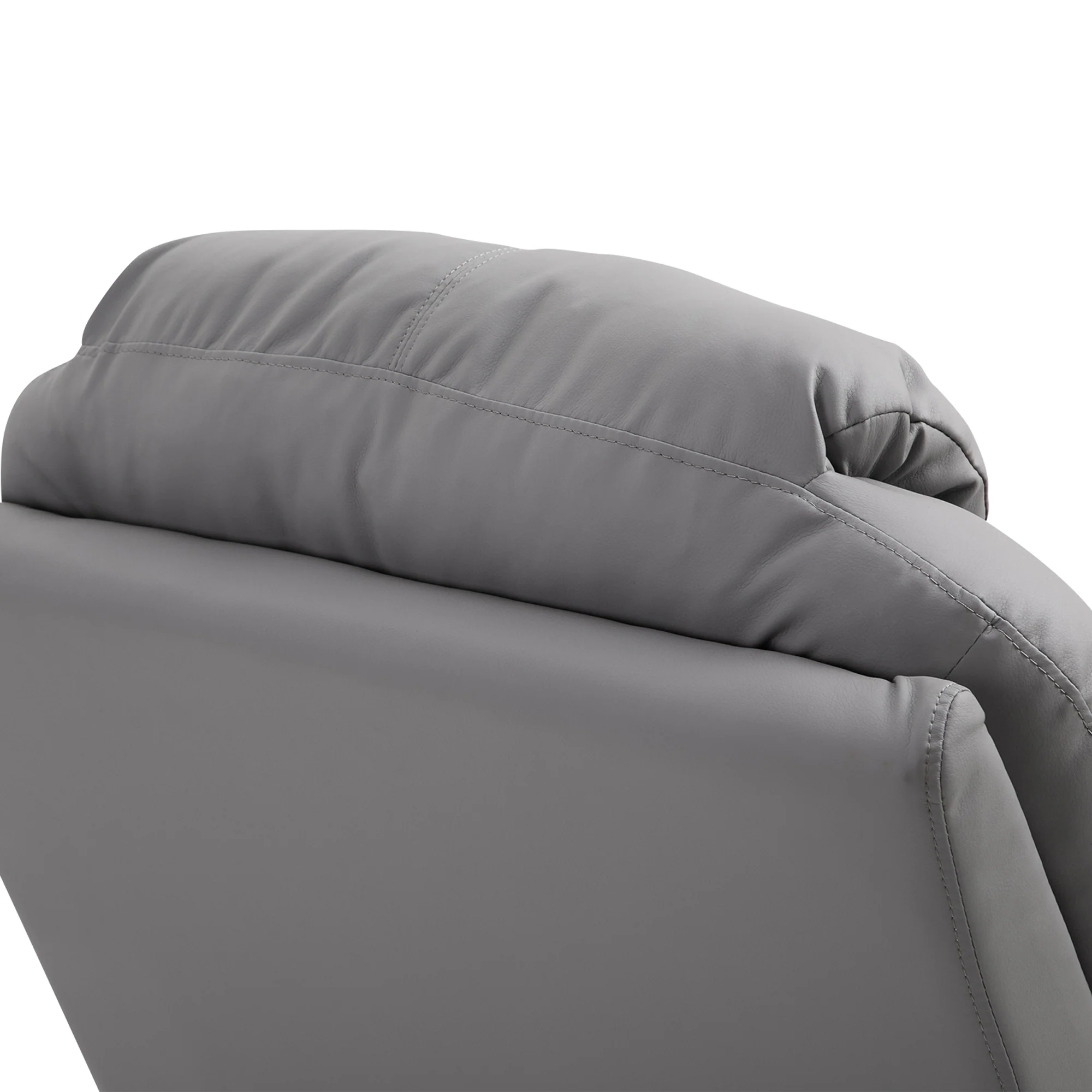 Fauteuil de Massage Inclinable, Chaise de Relaxation avec dossier et repose-pied électrique réglables revêtement synthétique pour Salon, Chambre, Cinéma Maison Gris - Image 9