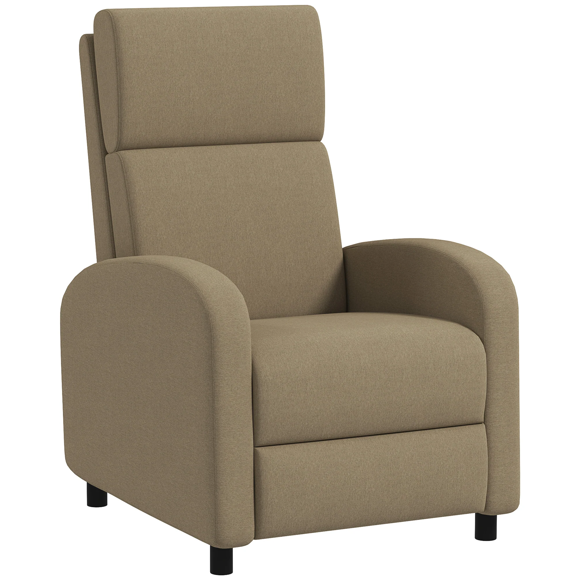 Fauteuil relax fauteuil de relaxation inclinable salon avec avec dossier réglable jusqu'à 160° manuellement, repose-pieds intégré pour salon chambre bureau home cinéma, charge 120 kg, beige - Image 11