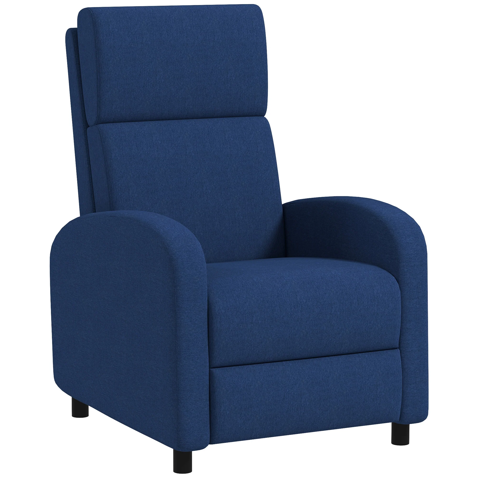 Fauteuil relax fauteuil de relaxation inclinable salon avec dossier réglable jusqu'à 160° manuellement, repose-pieds intégré pour salon chambre bureau home cinéma, charge 120 kg, bleu - Image 11