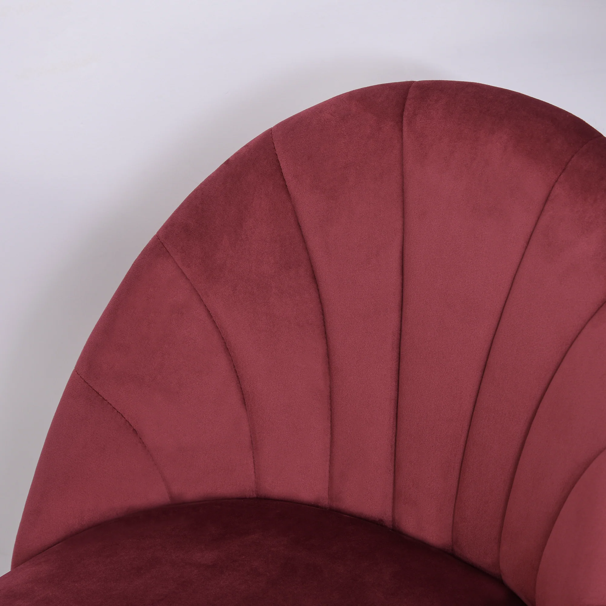 Lot de 2 chaises de salle à manger chaise de cuisine Velours Bordeaux Pieds métal Noir dim. 52L x 54l x 79H cm - Image 8
