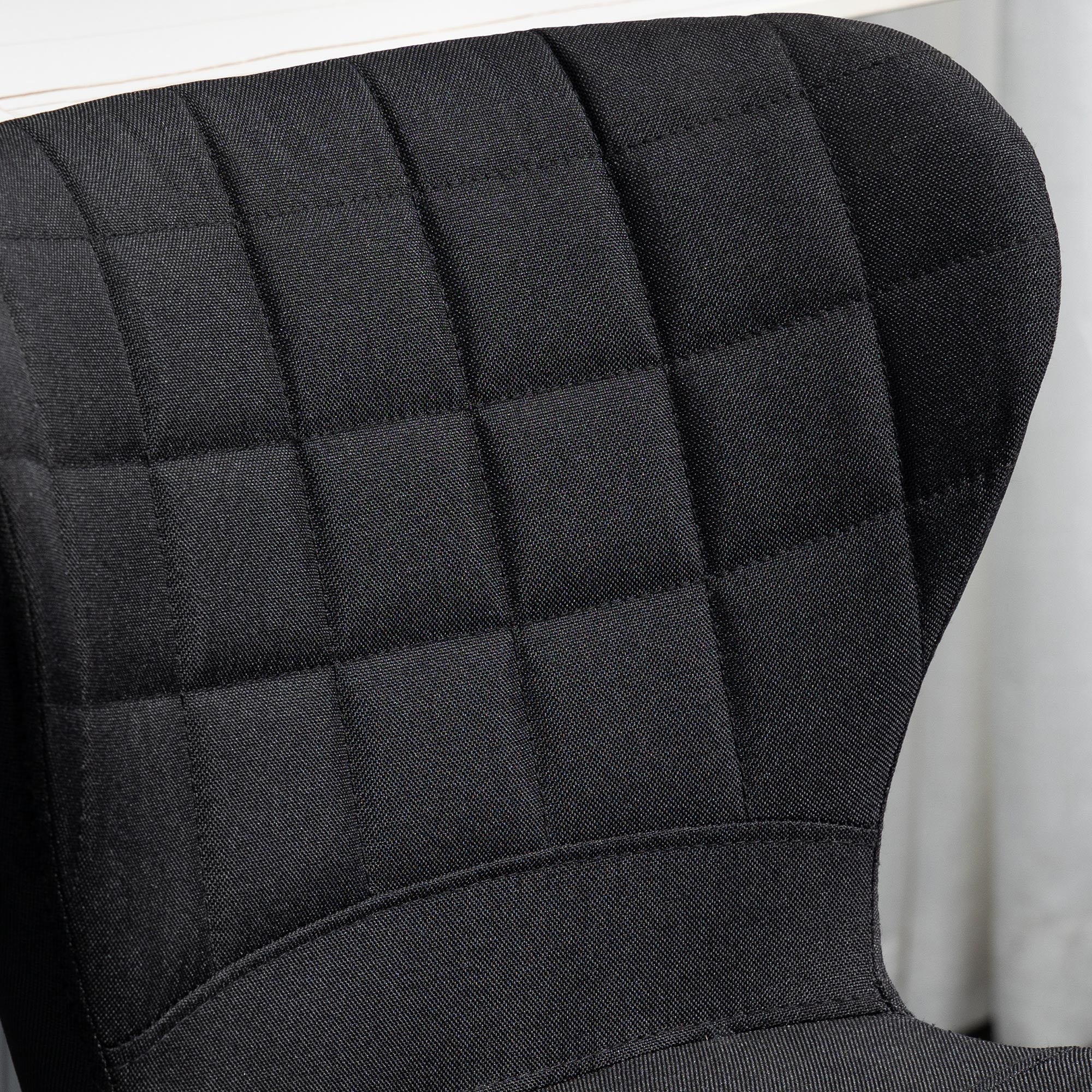 Lot de 2 Tabourets de Bar Design Contemporain Hauteur d'assise réglable 59-81 cm pivotant 360° Lin Noir - Image 9