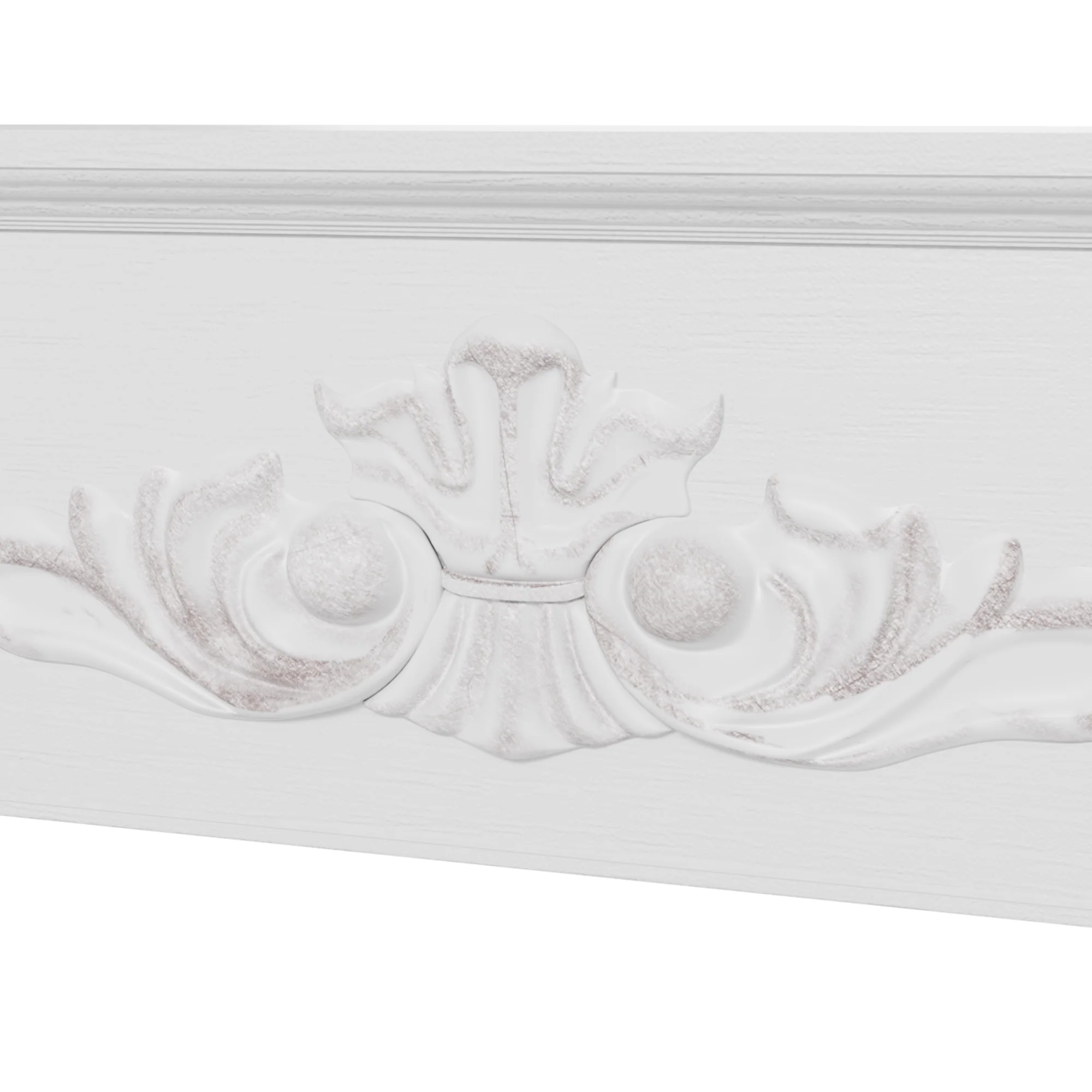 Manteau de cheminée encadrement cadre décoratif pour cheminée électrique 101 x 19 x 100 cm bois massif blanc - Image 9