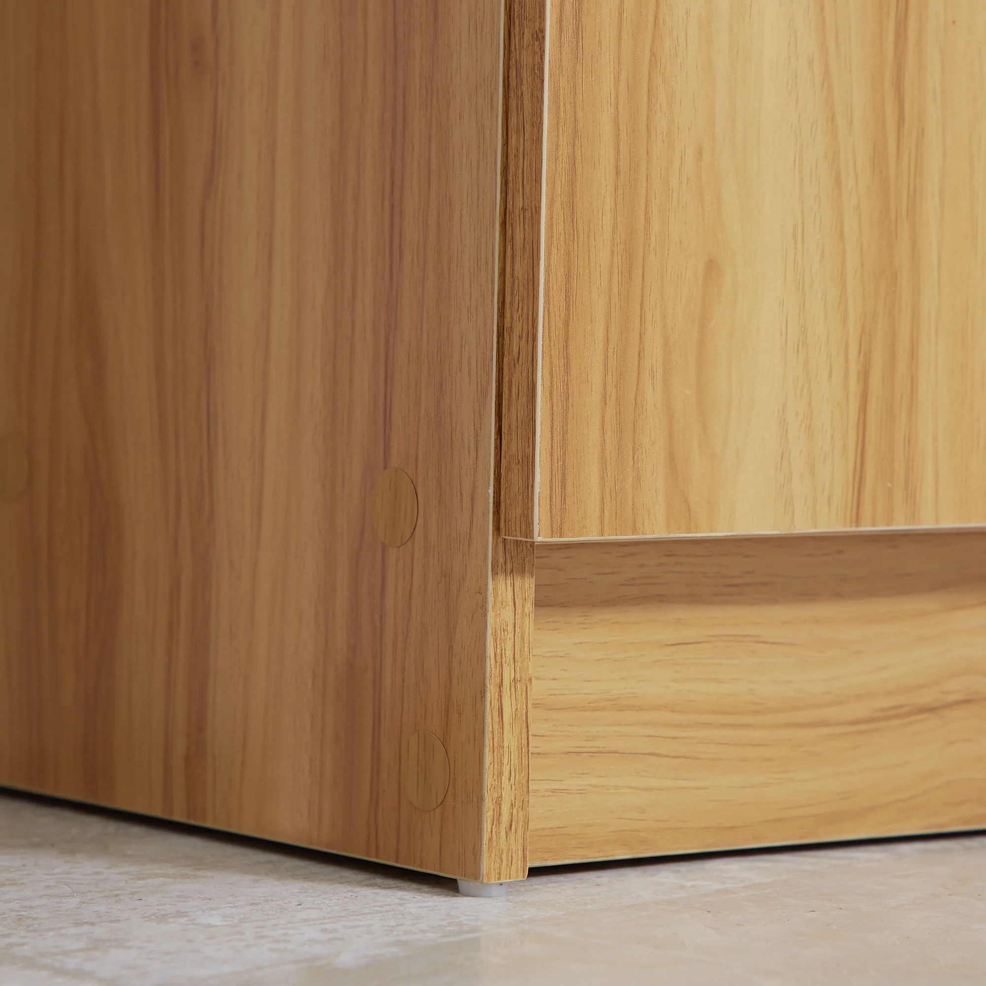 Meuble de rangement à chaussures pour entrée 12 paires - armoire à chaussures avec 4 compartiments ouverts et placard double porte - étagère réglable - 83L x 30l x 90H cm - marron - Image 10
