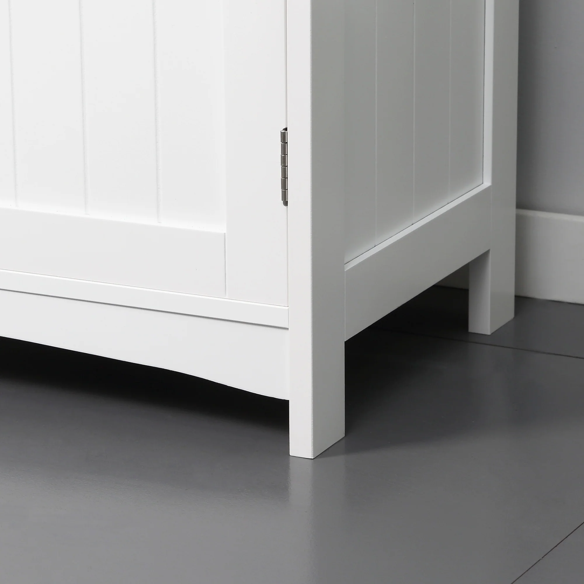 Meuble salle de bain sous lavabo, meuble sous lavabo avec double portes, étagère réglable, 60 x 33 x 60 cm, blanc - Image 10