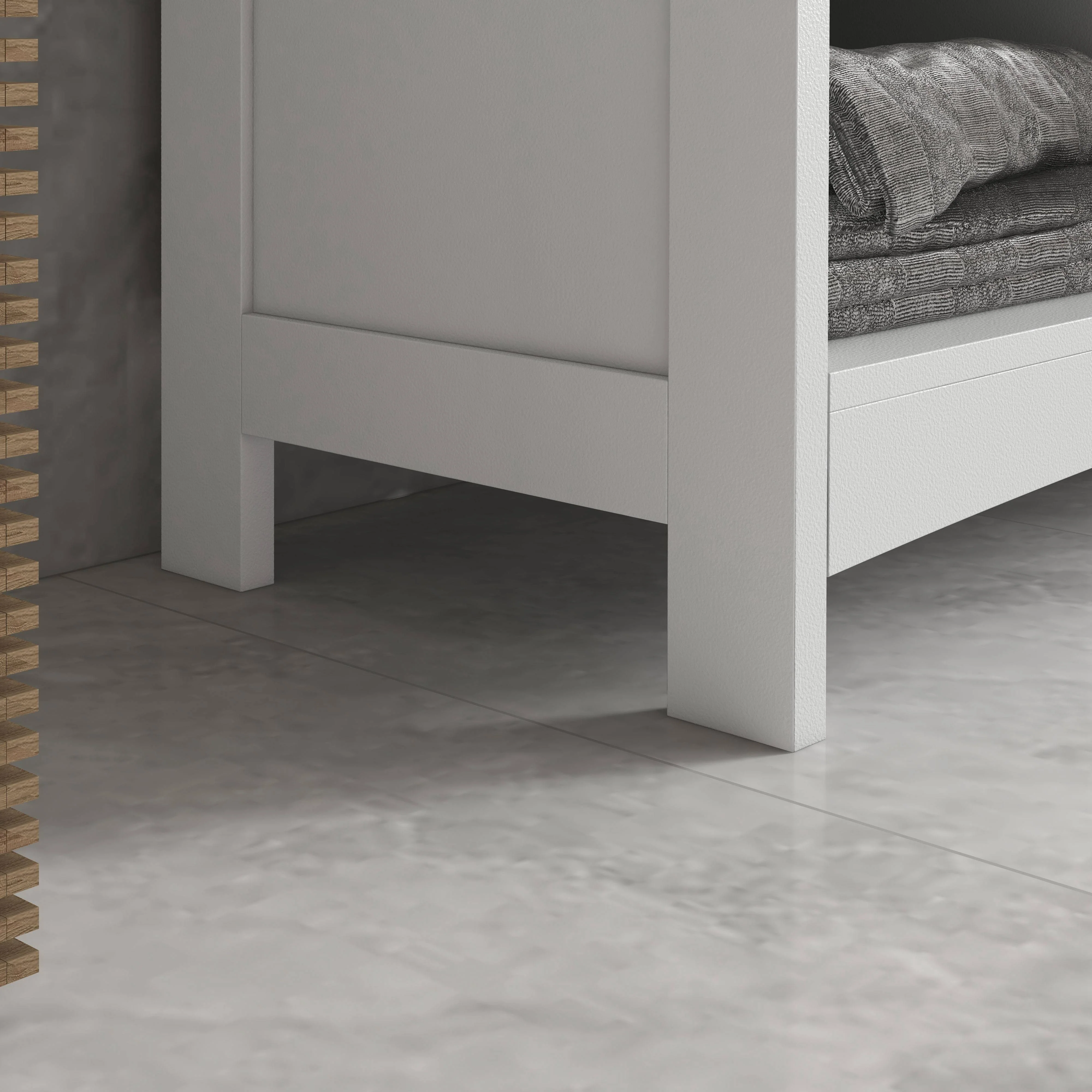 Meuble sous lavabo, meuble de salle de bain, étagères réglables, placard 2 portes, meuble sous évier, style classique, 90 x 30 x 60 cm, blanc - Image 10