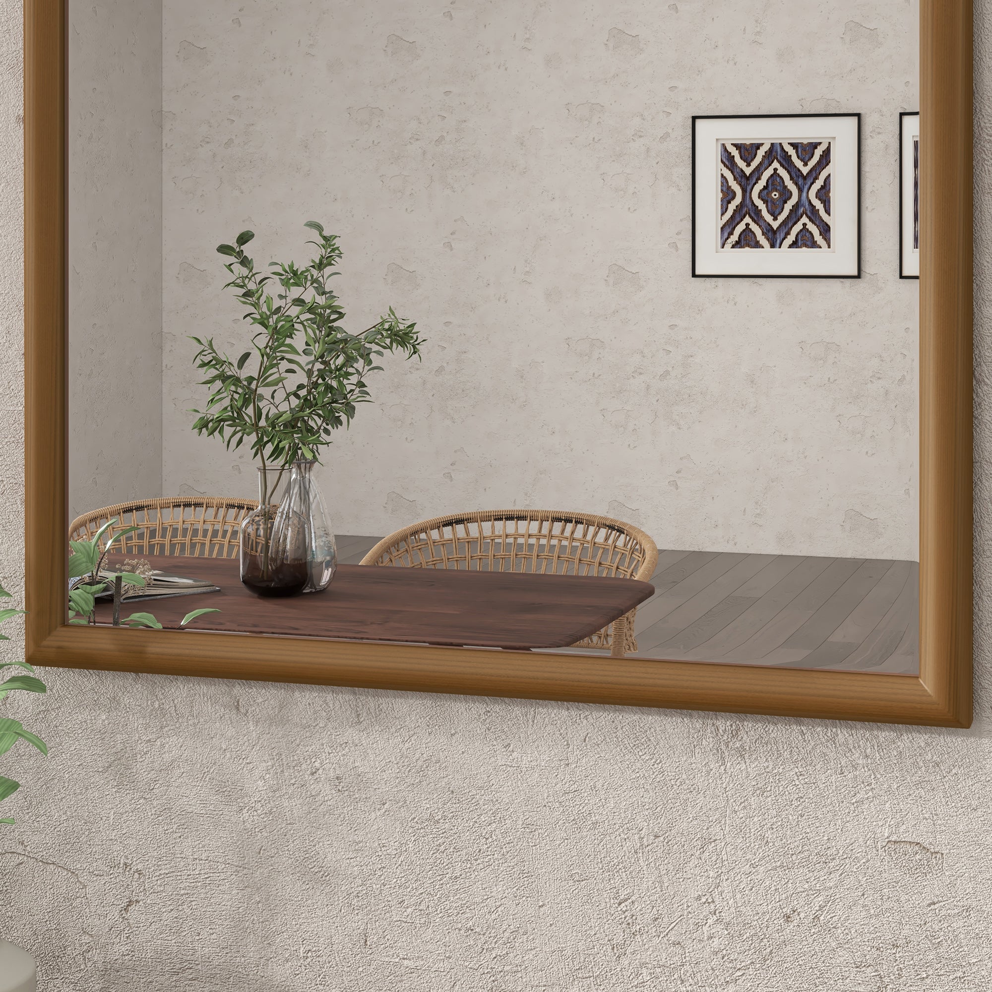 Miroir mural arche, 110 x 65 cm Cadre en bois, Miroir arqué pour le salon, la chambre, l'entrée, brun foncé - Image 10