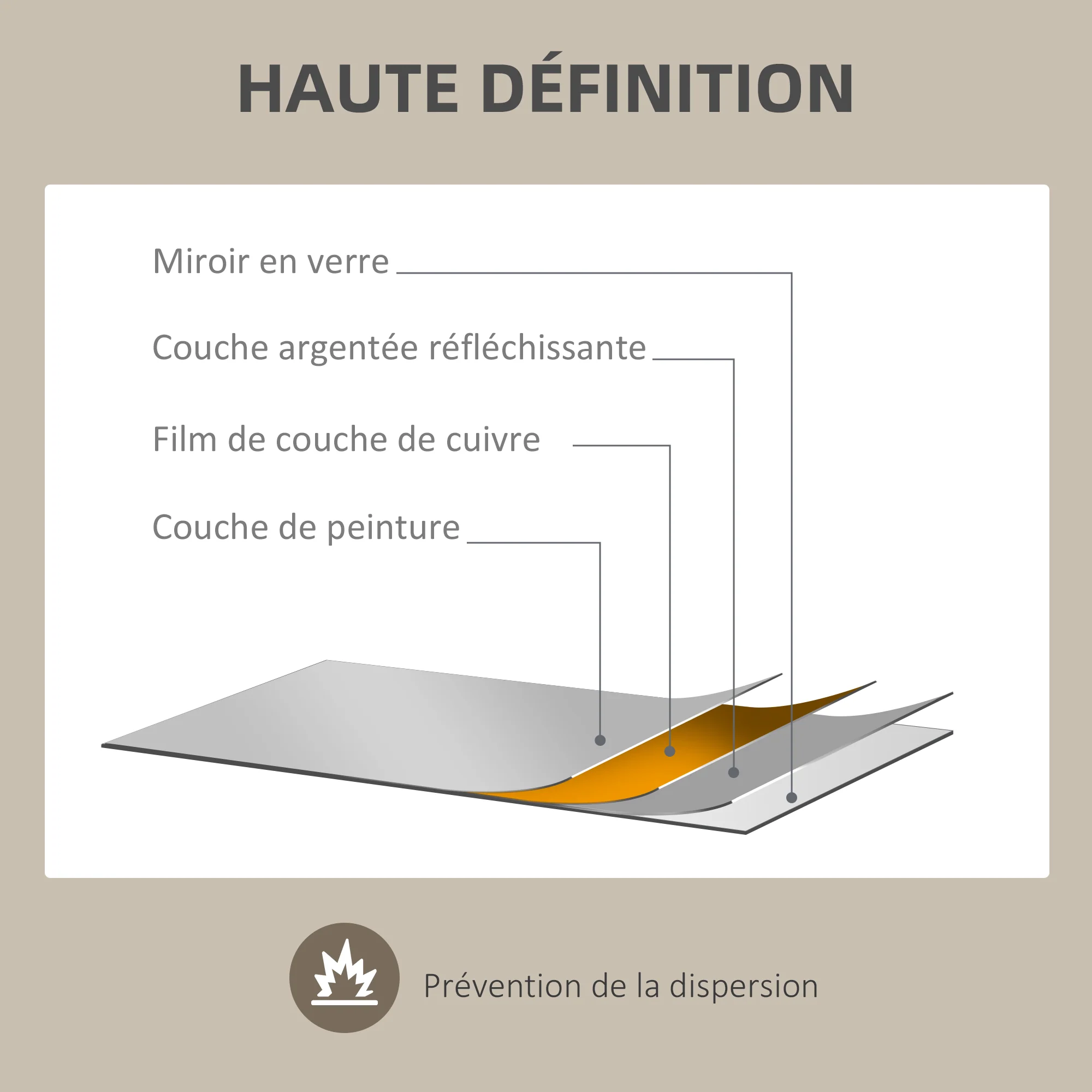 Miroir mural, miroir décoratif, forme organique, 70 x 50 cm, horizontal ou vertical, avec cadre en bois de pin, miroir suspendu pour salle de bain, chambre, salon, couloir, naturel - Image 7