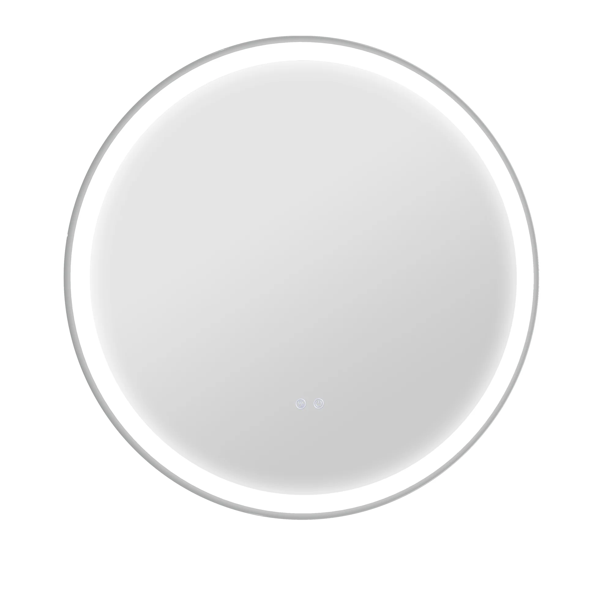 Miroir salle de bain avec éclairage Ø 60 cm miroir rond lumineux 3 couleurs interrupteur tactile système antibuée 29W blanc argent - Image 2