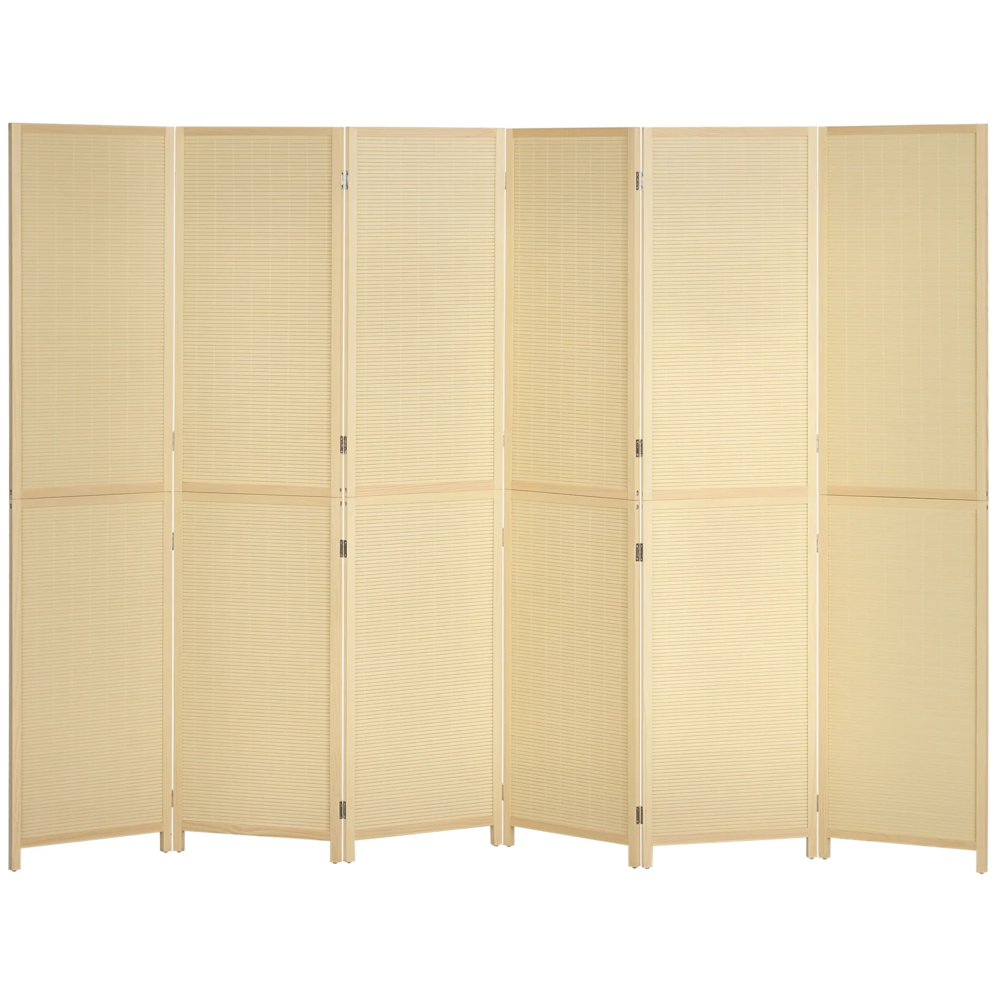 Paravent intérieur en Bambou 6 Panneaux 270 x 180 cm séparateur de pièce cloison de séparation Pliable - Naturel - Image 11
