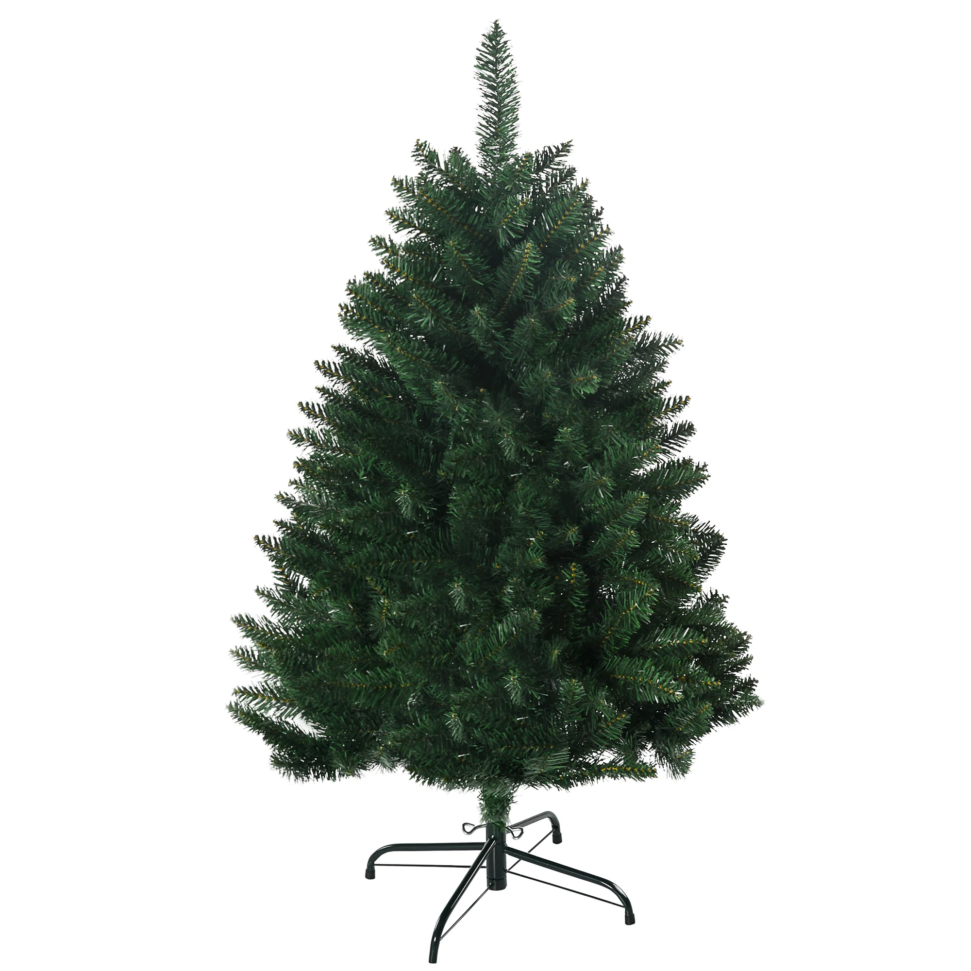 Sapin de No?l artificiel 120H cm 305 branches avec pied croix acier amovible - vert