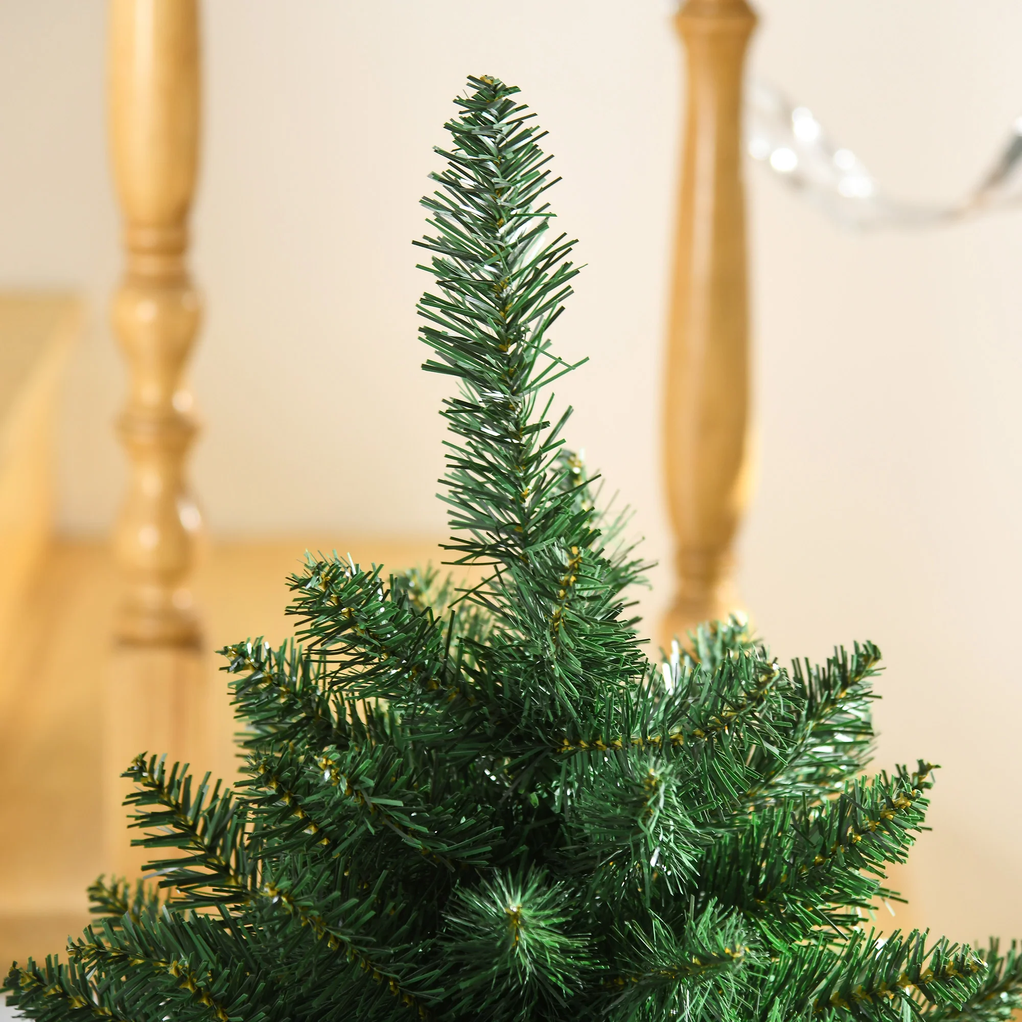 Sapin de No?l artificiel 120H cm 305 branches avec pied croix acier amovible - vert - Image 10