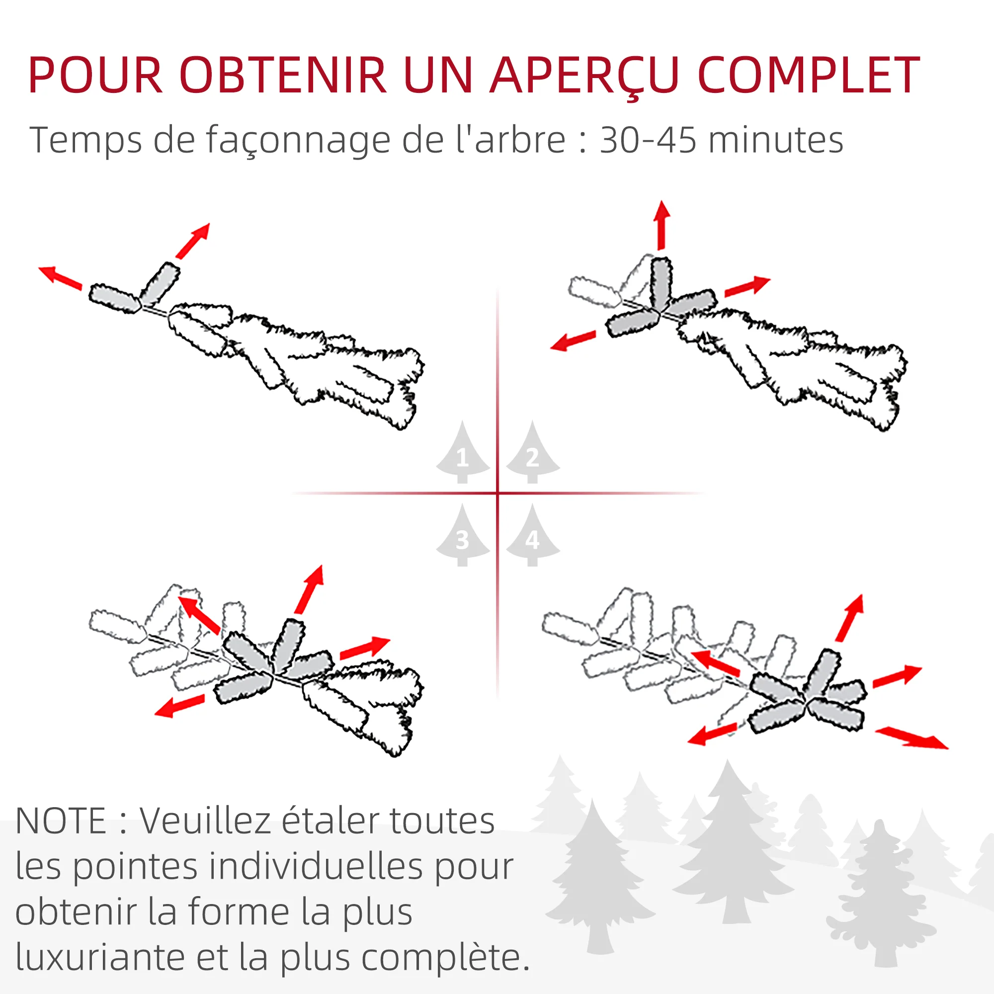 Sapin de No?l artificiel 180 cm arbre de No?l avec support en acier pliable, 467 branches, décoration de No?l effet réaliste, vert - Image 8