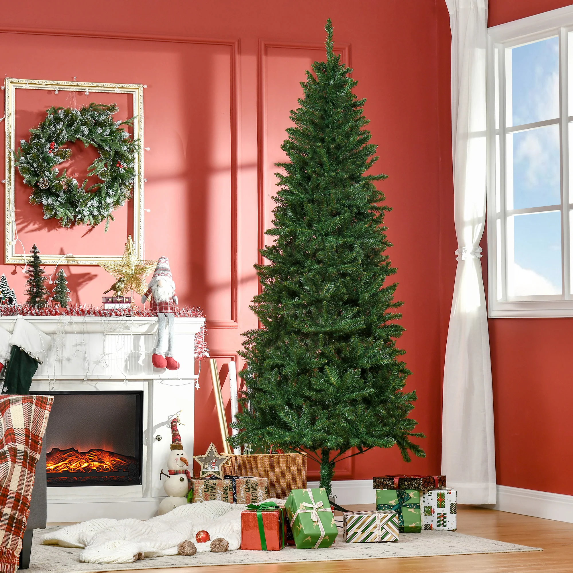 Sapin de No?l Artificiel 210H cm 865 Branches épines Imitation Nordmann Grand réalisme Vert - Image 3