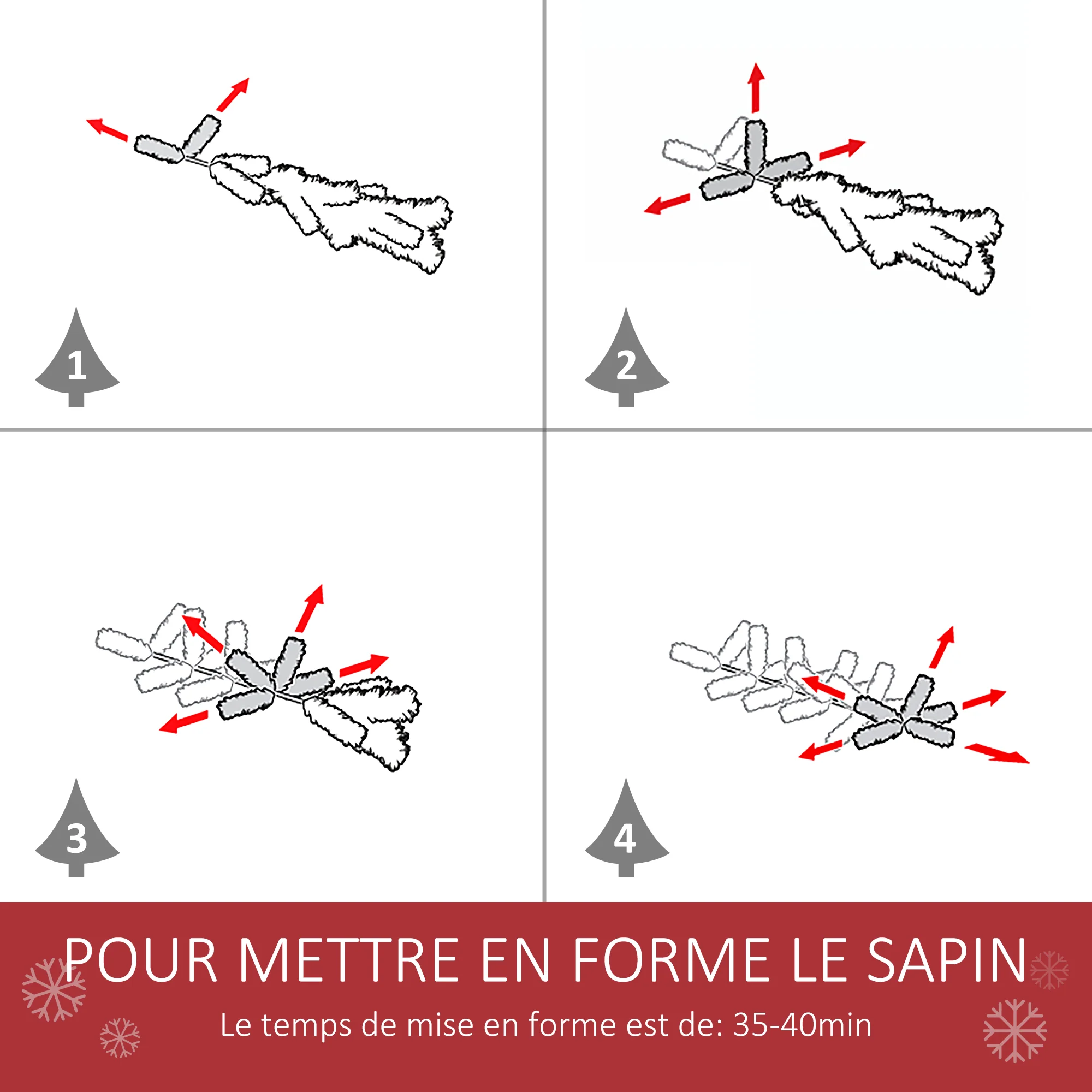 Sapin de No?l Artificiel 240H cm 1499 Branches épines Imitation Nordmann Grand réalisme Vert - Image 6