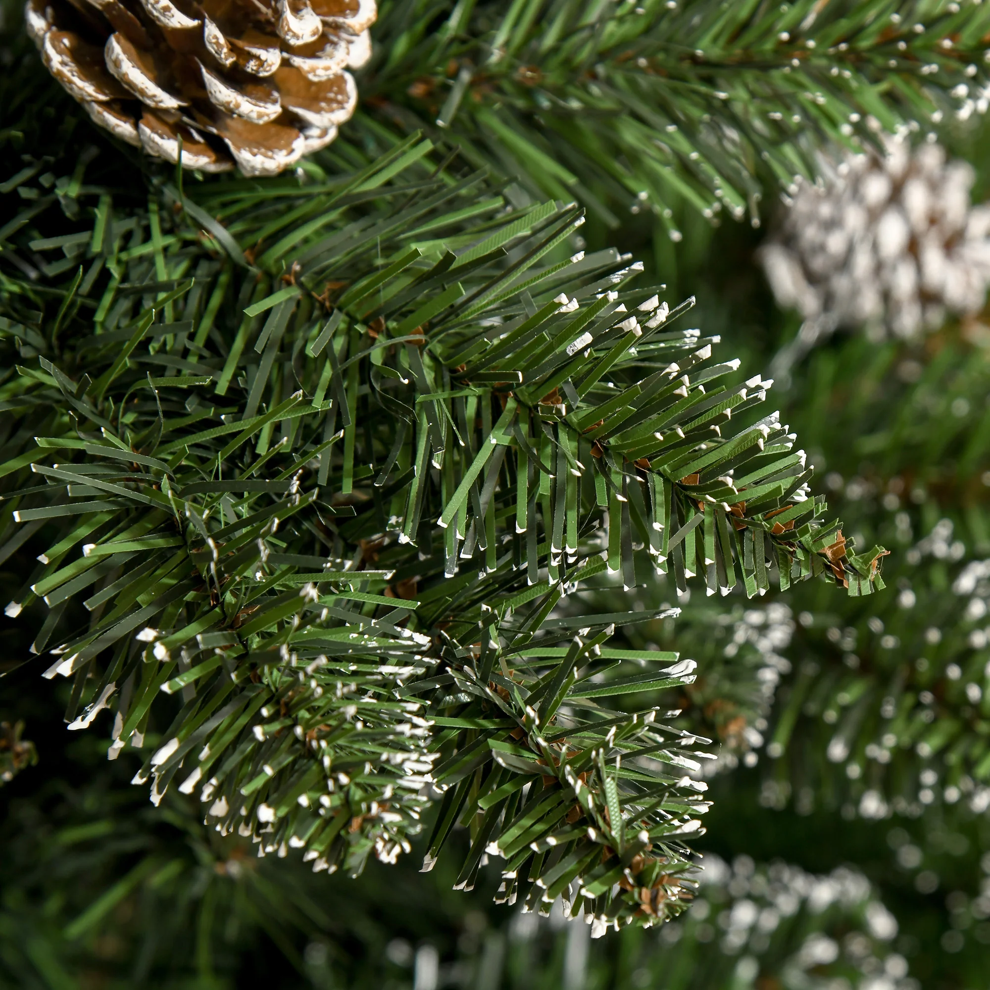 Sapin de No?l Artificiel Aspect enneigé 180H cm 50 Pommes de pin 718 Branches épines Imitation Nordmann Grand réalisme - Image 10