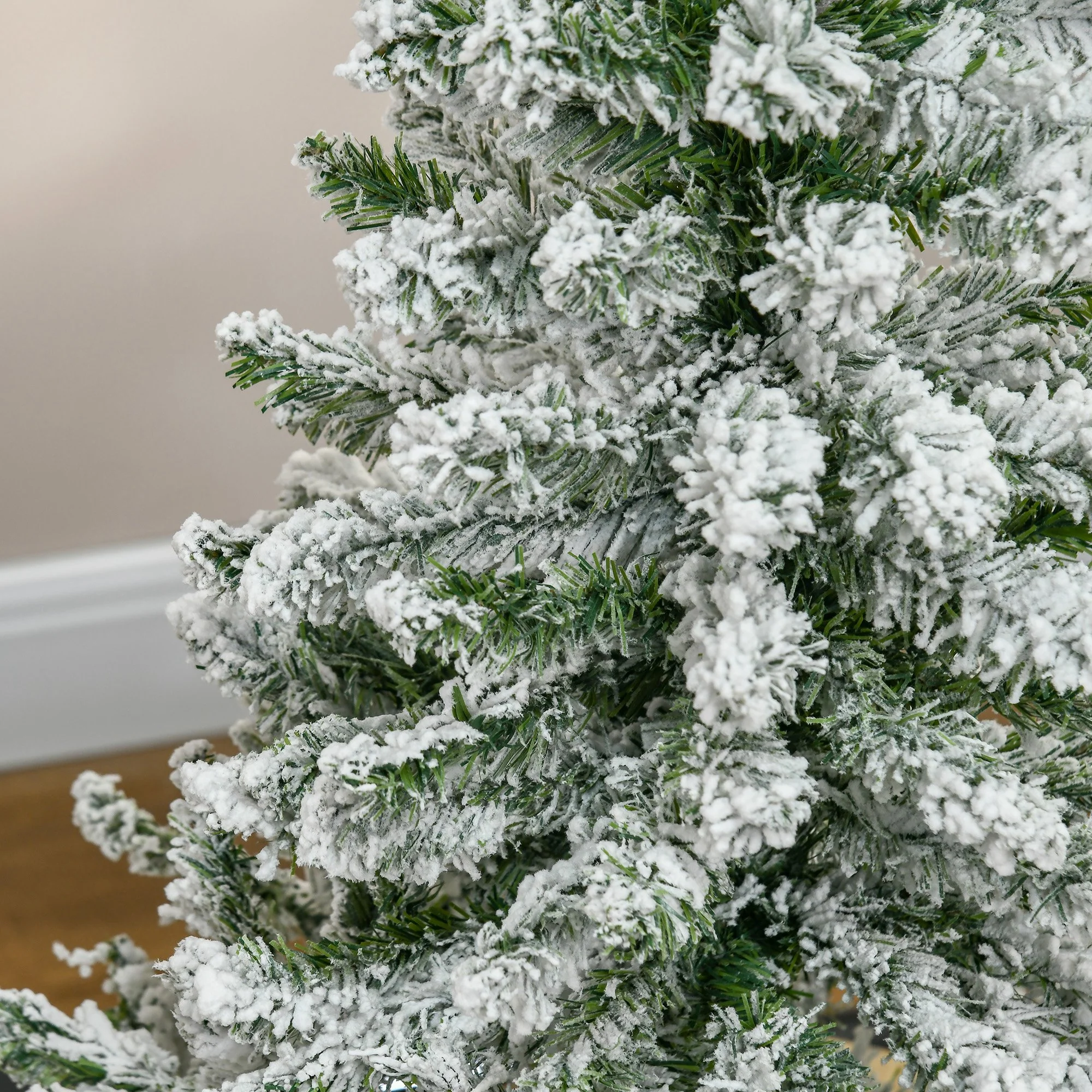 Sapin de No?l Artificiel enneigé 120H cm 200 Branches épines Imitation Nordmann Grand réalisme - Image 9