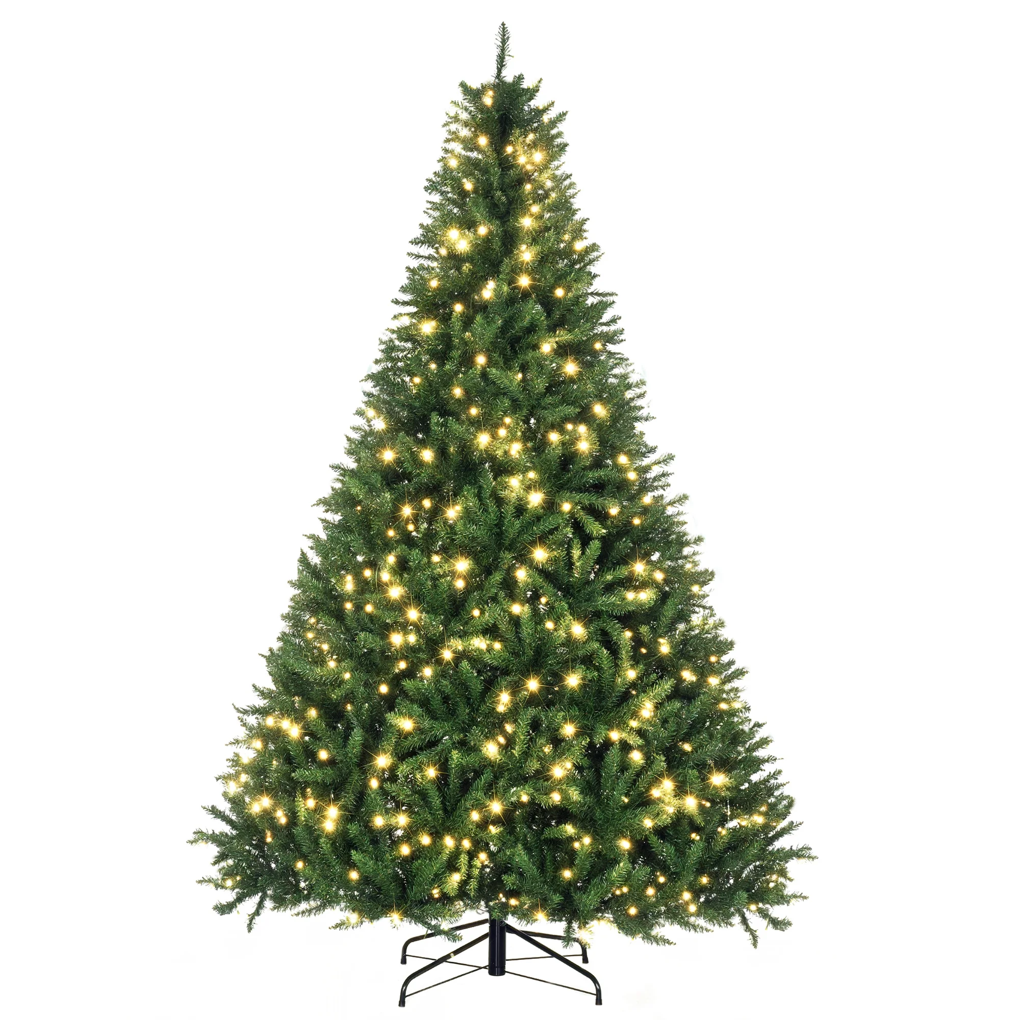 Sapin de No?l Artificiel Lumineux 210H cm LED x 700 Blanc Chaud + Support Pied 2154 Branches Vert - Image 11