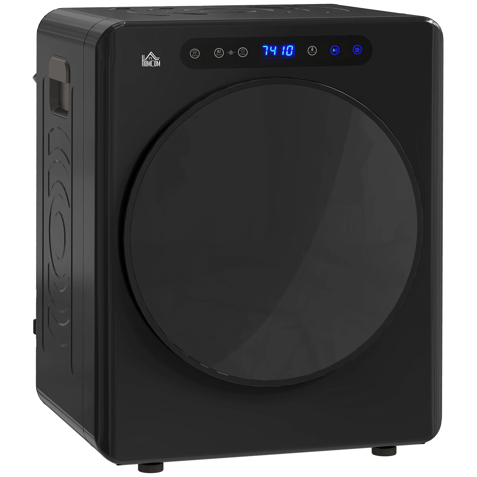 Sèche linge à évacuation compact, sèche-linge électrique 1000 W 3 Kg avec 6 modes de séchage, cuve en acier inoxydable, charge frontale, minuterie, pour appartement, maison, camping-cars, noir - Image 11