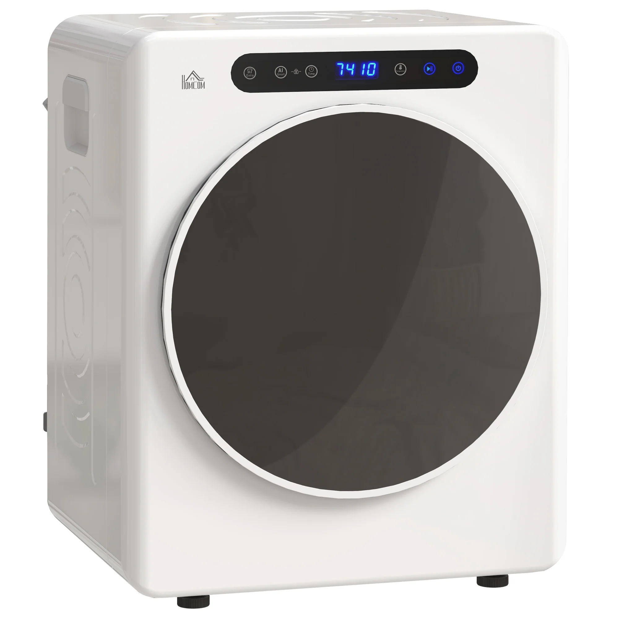 Sèche linge à évacuation compact, sèche-linge électrique 1000 W 3 Kg avec 6 modes de séchage, cuve en acier inoxydable, charge frontale, minuterie, pour appartement, maison, camping-cars, blanc - Image 11