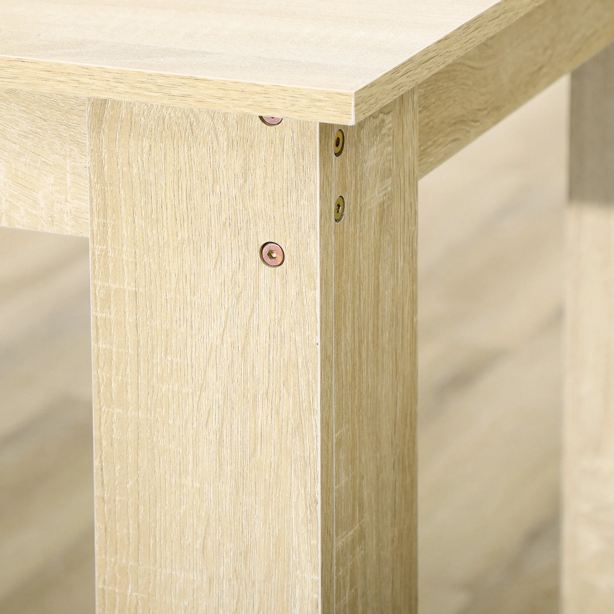 Table à manger rectangulaire pour 4 à 6 personnes, table de cuisine, 120 x 69 x 75 cm, style moderne, pieds triangulaires plus stable, chêne - Image 10