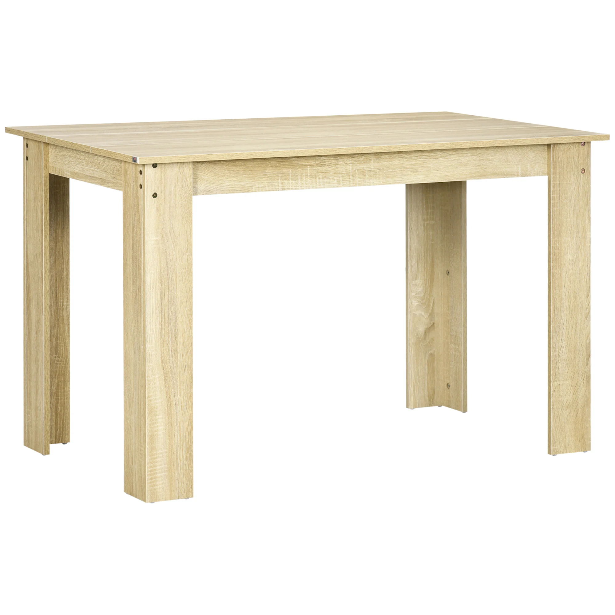 Table à manger rectangulaire pour 4 à 6 personnes, table de cuisine, 120 x 69 x 75 cm, style moderne, pieds triangulaires plus stable, chêne - Image 11