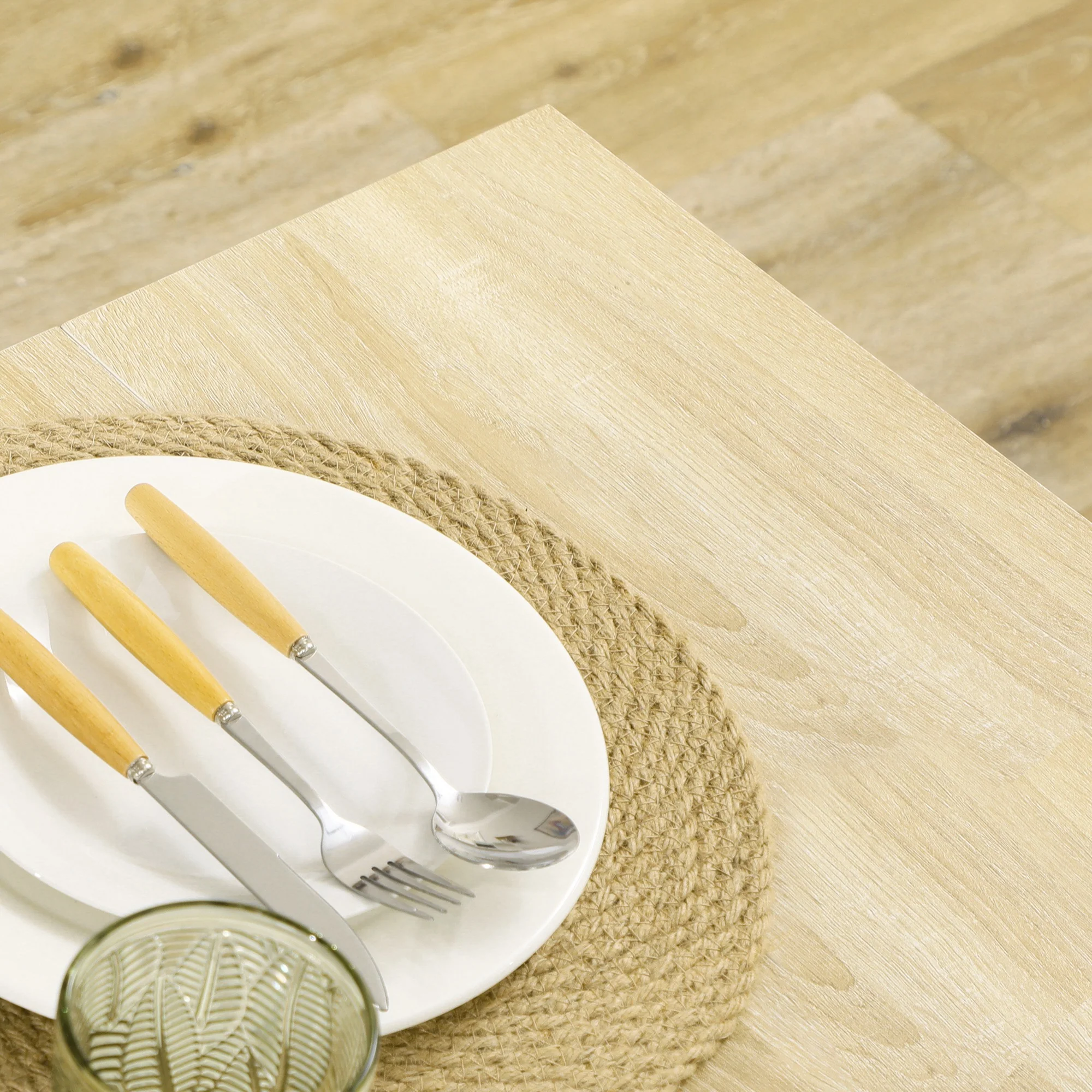 Table à manger rectangulaire pour 4 à 6 personnes, table de cuisine, 120 x 69 x 75 cm, style moderne, pieds triangulaires plus stable, chêne - Image 9