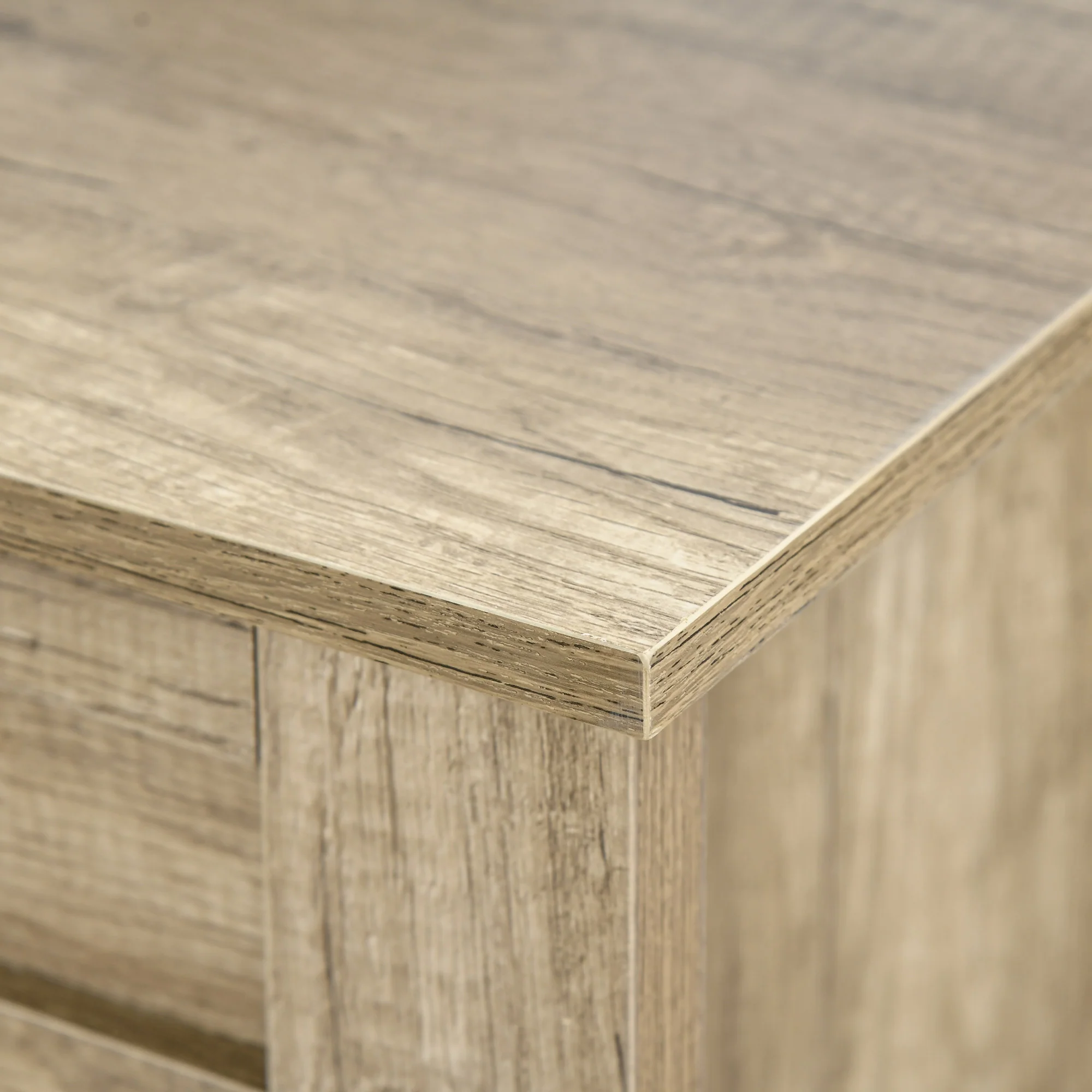 Table basse plateau relevable, table de salon avec étagères et compartiment caché,105 x 50 x 49-62,5 cm pour salon, chambre, aspect chêne clair - Image 9