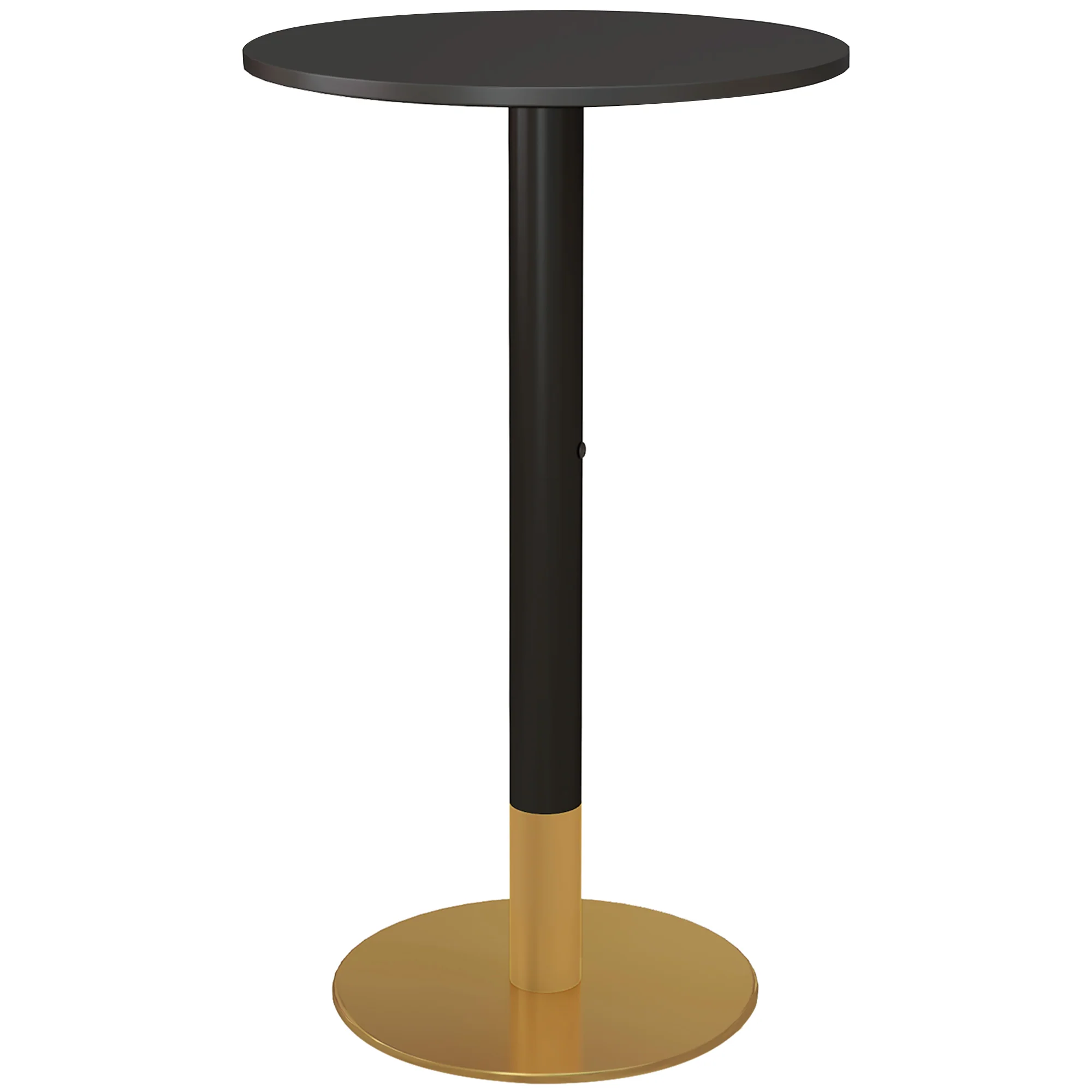 Table de bar ronde table de bistro mange-debout table de cuisine style contemporain cadre en acier dim. 60L x 60l x 102H cm noir - Image 11