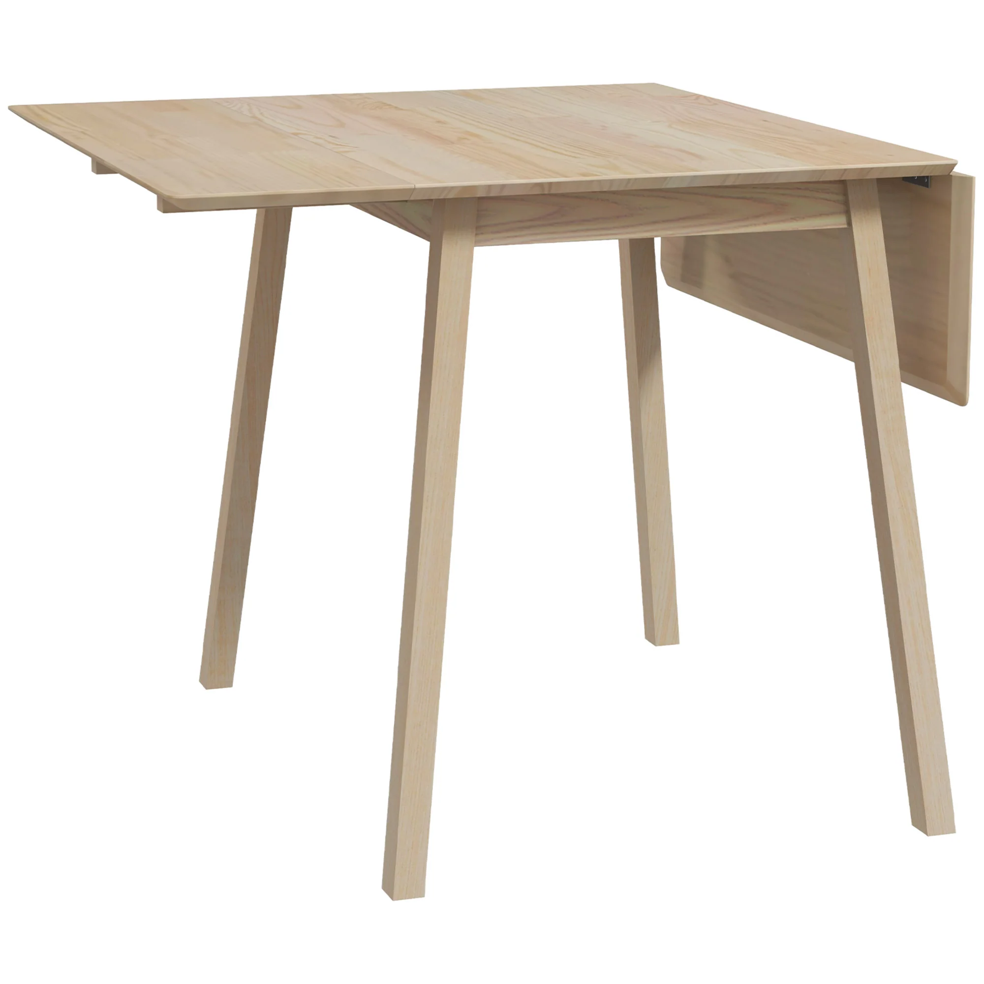 Table de cuisine pliable table à manger pliante avec plateau rabattable en bois pour 2 à 4 personnes, bois naturel - Image 2