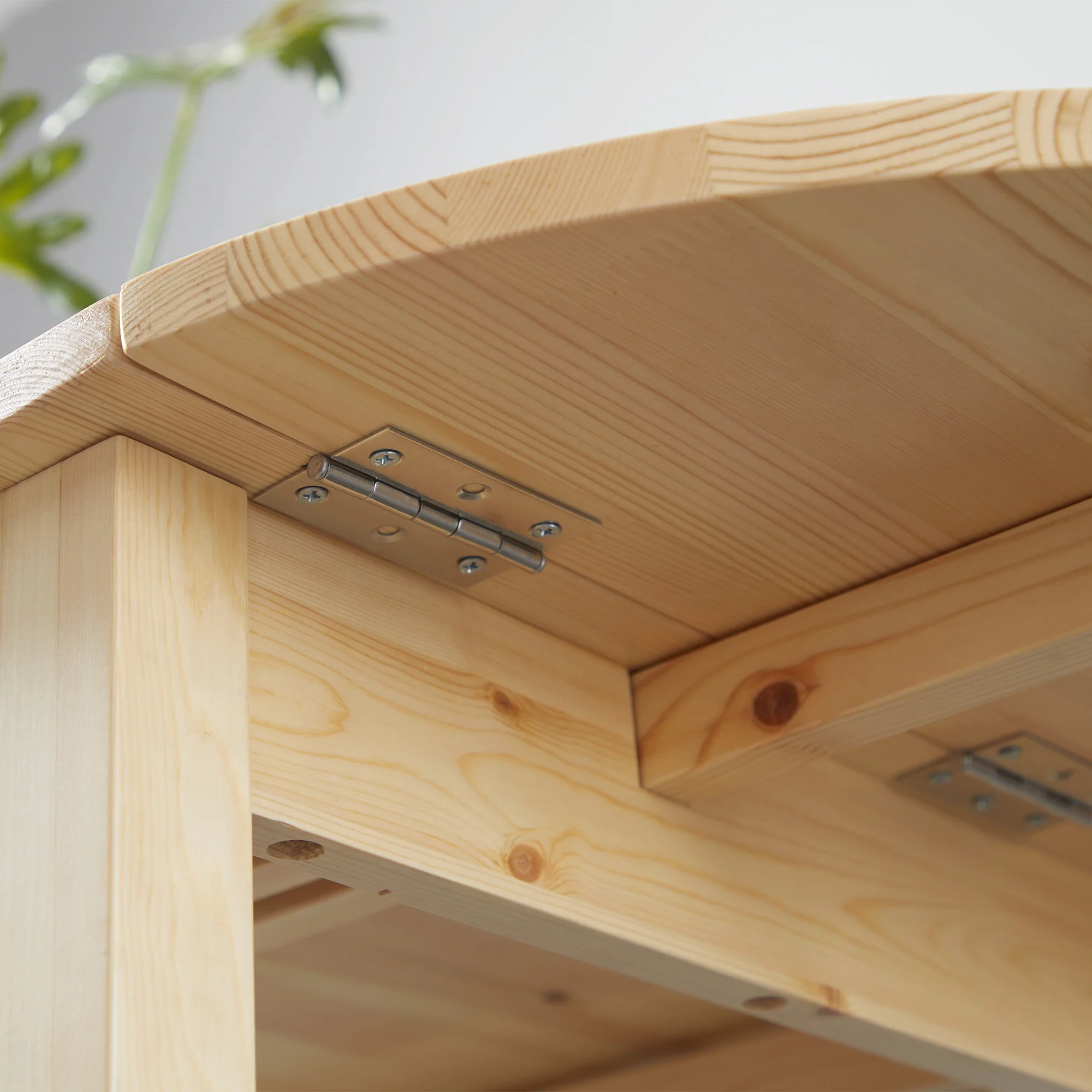 Table de salle à manger pliante pour 4-6 personnes en bois massif 2 abattants - table ovale extensible - peu encombrante, pour petit espace, 140L x 70l x 75H cm - Image 10